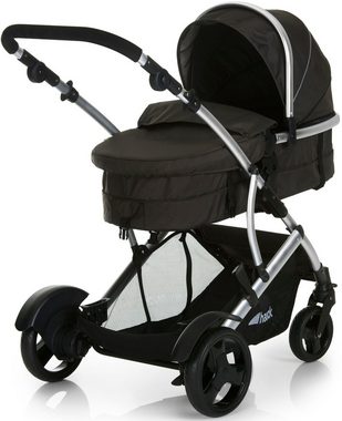 Hauck Geschwisterwagen Duett 2 black, mit Regenschutz, Kinderwagen