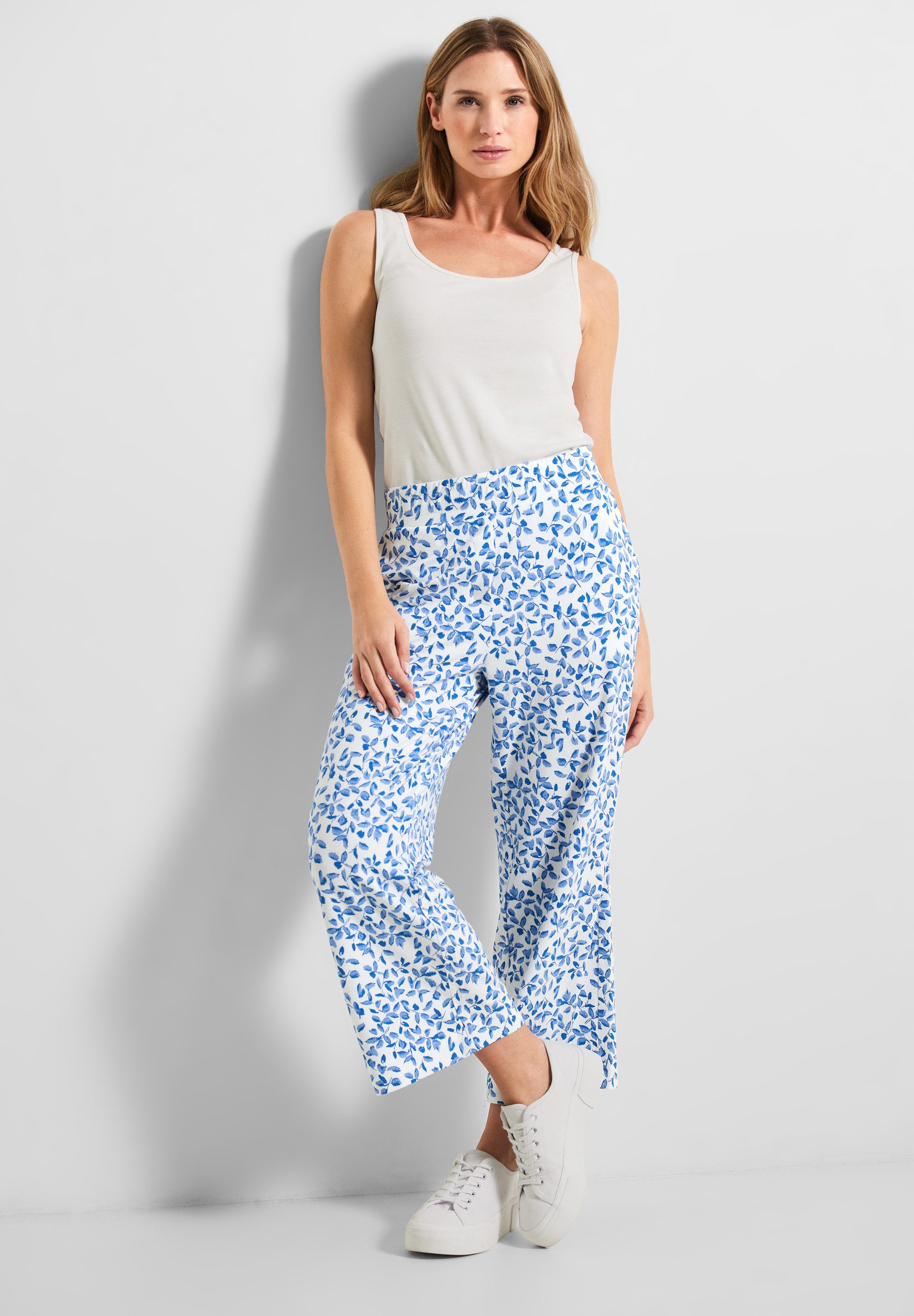 CECIL Stoffhose im elastischen Materialmix