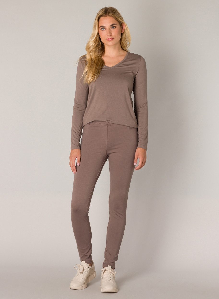Base Level Treggings mit elastischem Bund und Viskose