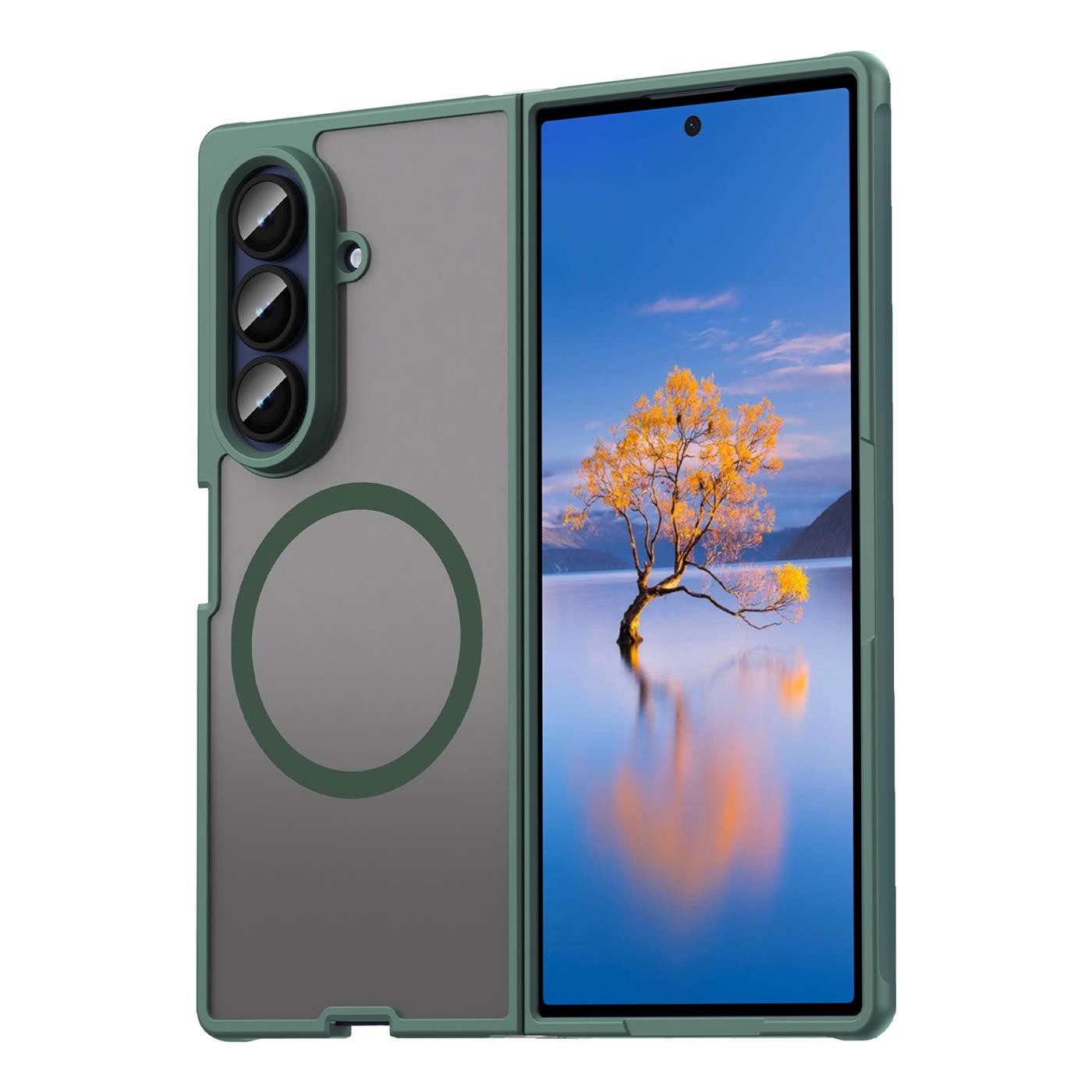 CoolGadget Handyhülle Magnet-Hülle für Samsung Galaxy Z Fold 7 Schutzhülle magnetisch 8 Zoll, Hülle Matt Stoßfest kompatibel mit QI-Laden Zubehör Kameraschutz Case