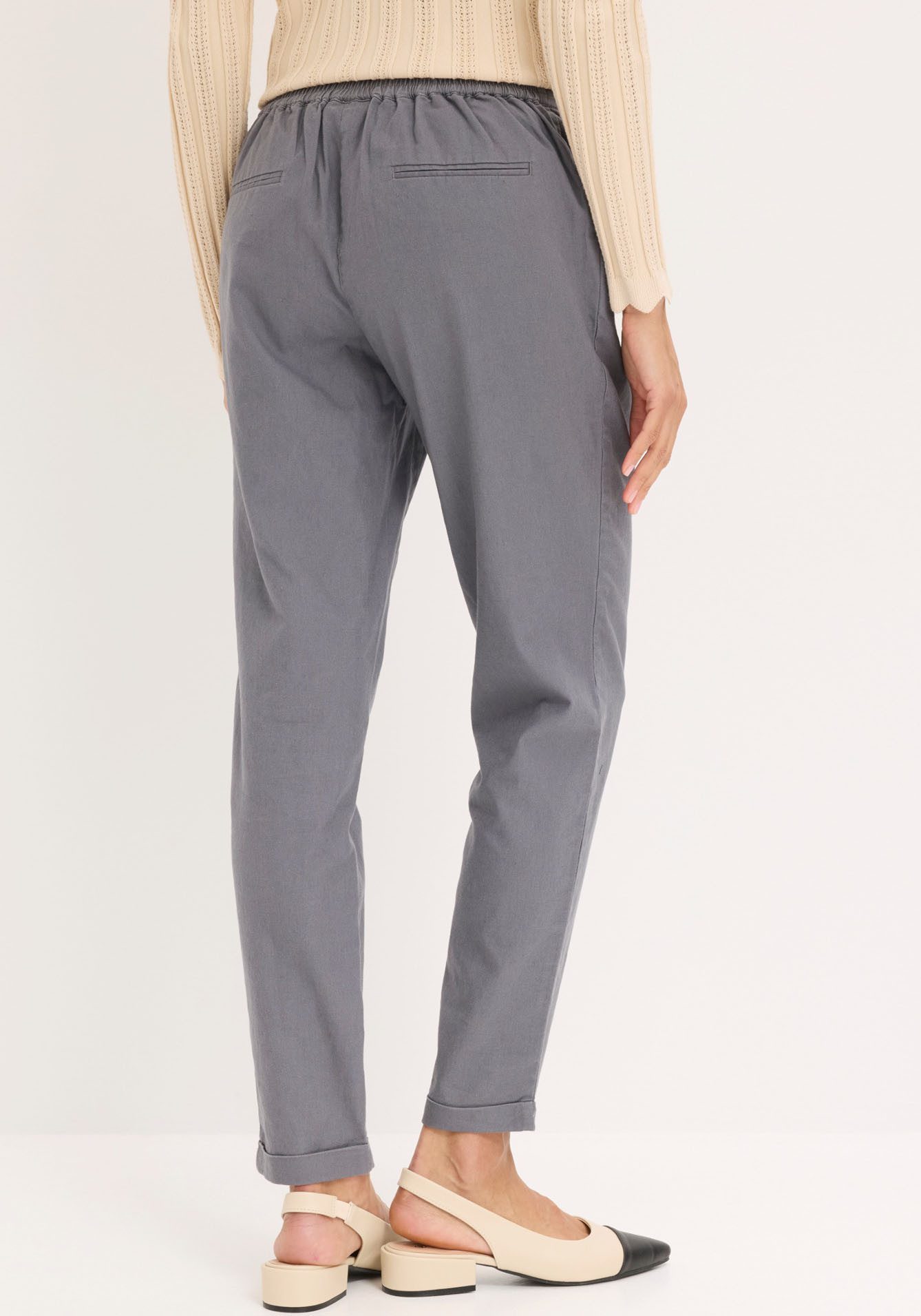 bonprix Leinenhose aus Leinen und Baumwolle, Regular Fit, mit elastischem Gummibund – Bild 2 von 5