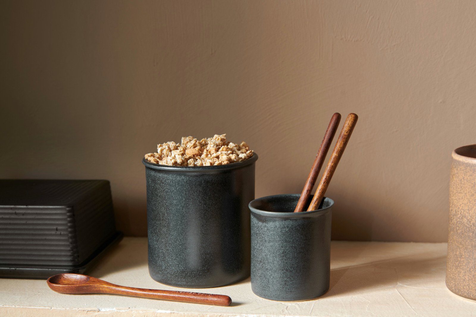 ASA SELECTION Butterdose kitchen'art Butterdose black 15,3cm, Porzellan