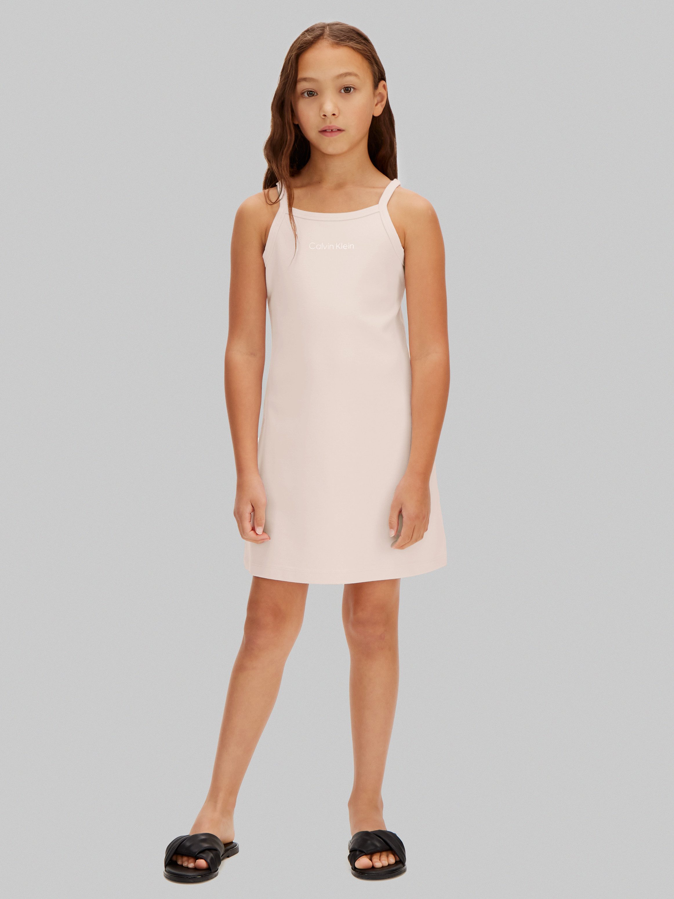 Calvin Klein Jeans Trägerkleid STRAP PUNTO DRESS Regular fit für Kinder mit Markenprint