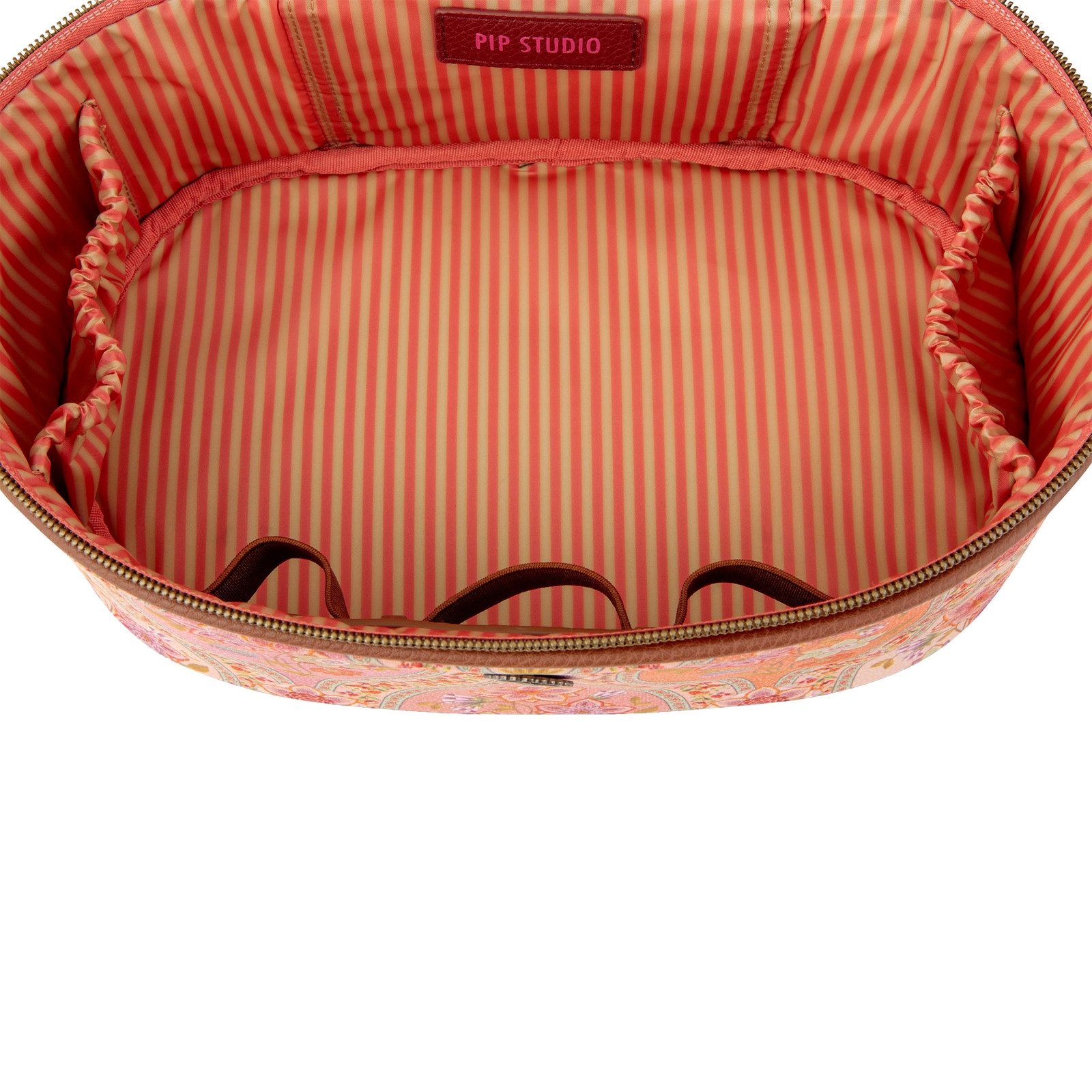 PiP Studio Kosmetikkoffer Cleo Beauty Case Ornamento, mit Kunstlederdetails und Markenpatches