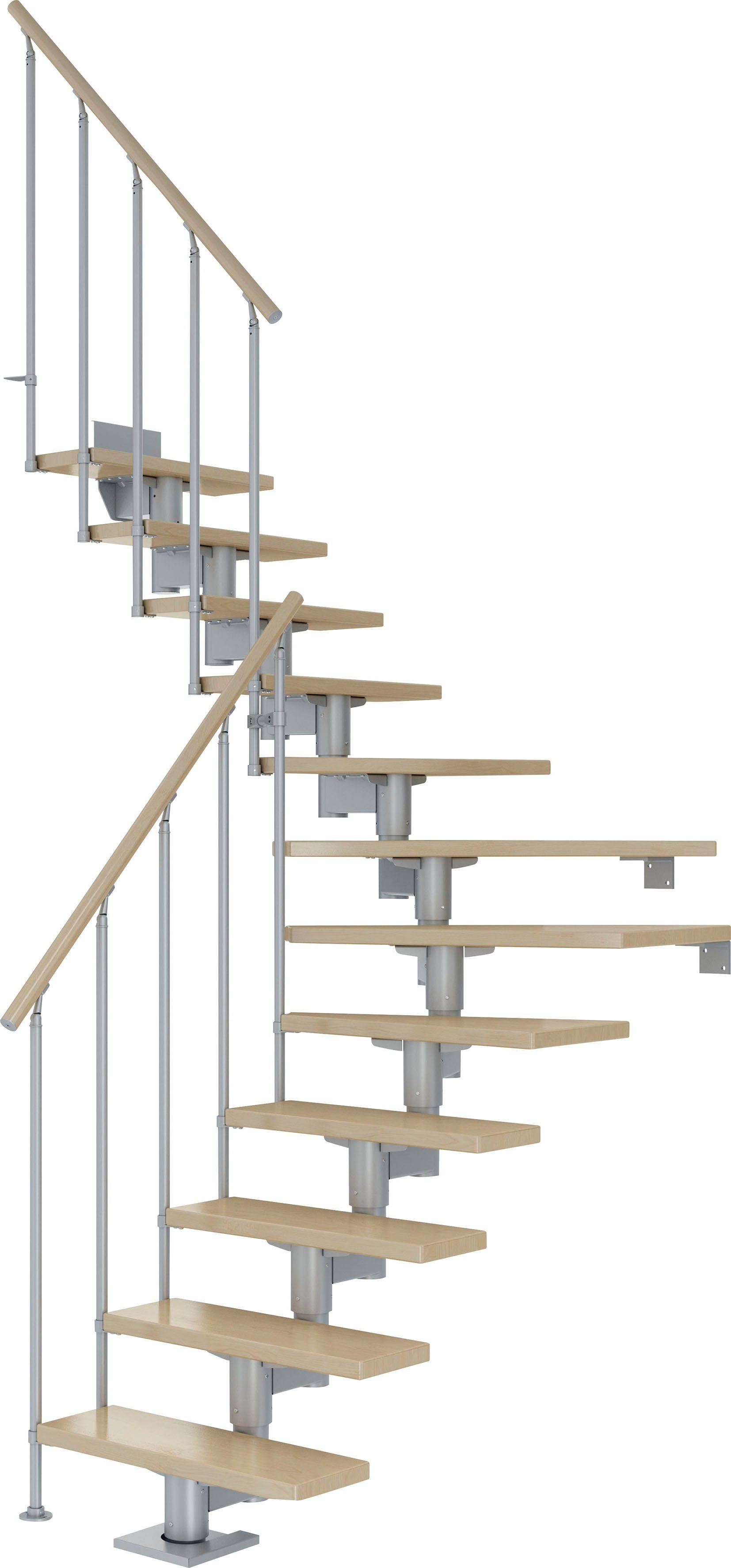 günstig kaufen Dolle Mittelholmtreppe Cork, Stufen Geschosshöhen cm, 292 bis offen, für Ahorn/Metall