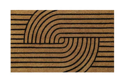 Fußmatte Modern Mania, Wecon home, Höhe: 18 mm, Türvorleger, Kokosfaser, Antirutschbeschichtung, grafisches Design