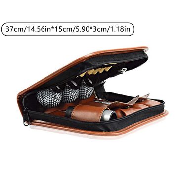 Silberstern Werkzeugtasche Golf-Werkzeugtasche aus Leder Multifunktionale Aufbewahrungstasche, Die Golf-Zubehörtasche ist eine leicht zu tragende Werkzeugtasche