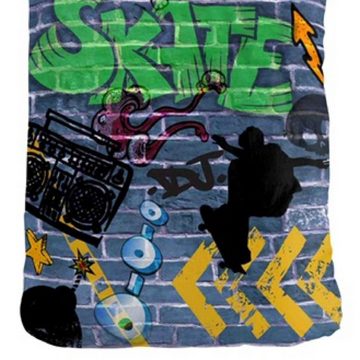 Jugendbettwäsche Graffiti, ESPiCO, Renforcé, 2 teilig, Digitaldruck, Skateboard, Musik