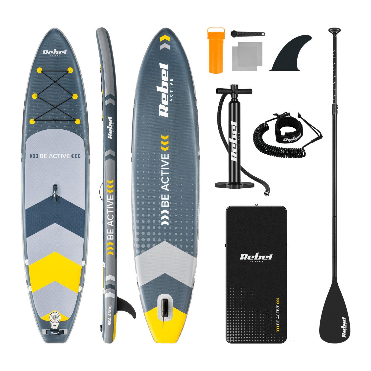 REBEL SUP-Board Aufblasbares SUP-Board ACTIVE 350 cm – Set