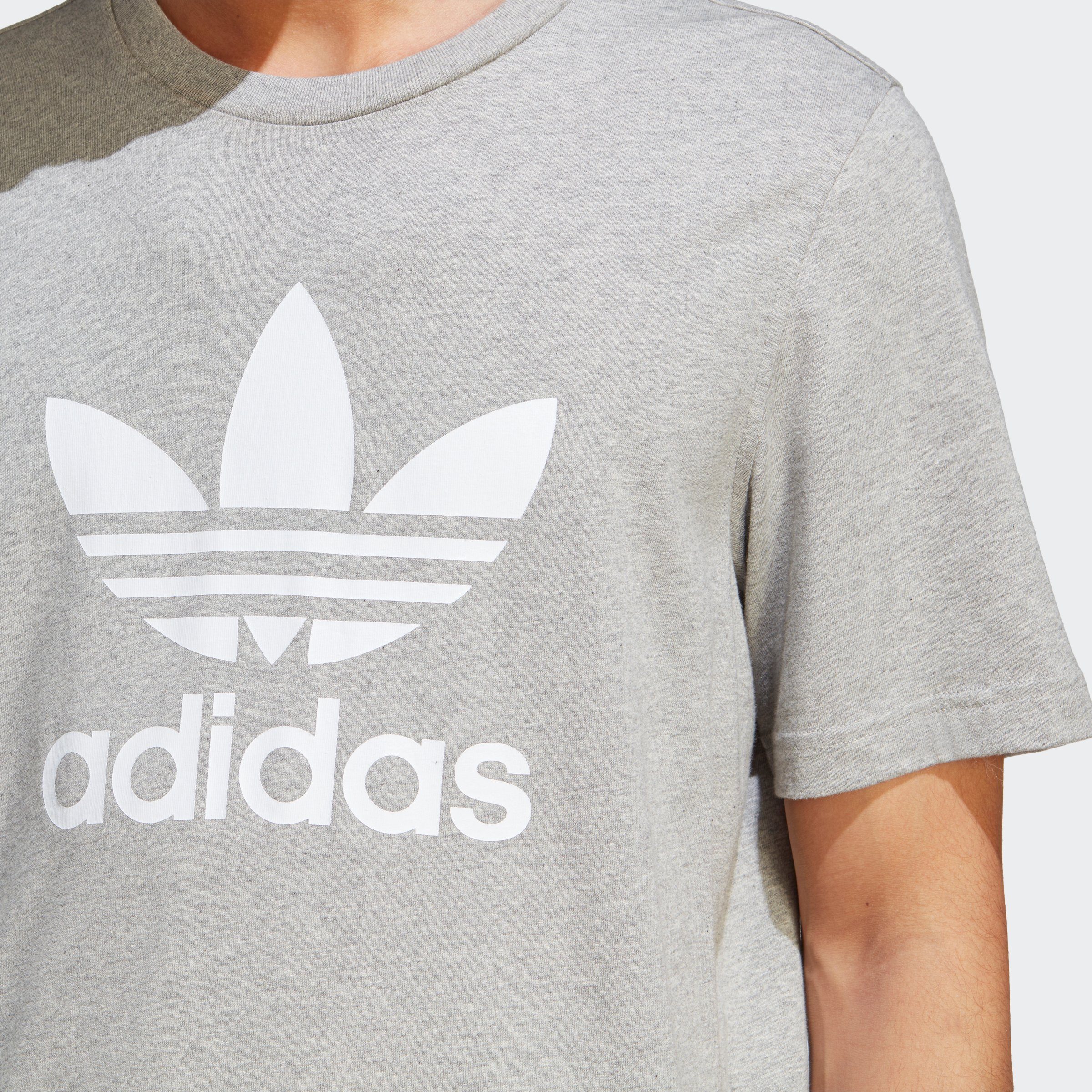 Heather Medium CLASSICS TREFOIL T-Shirt adidas Grey Originals ADICOLOR