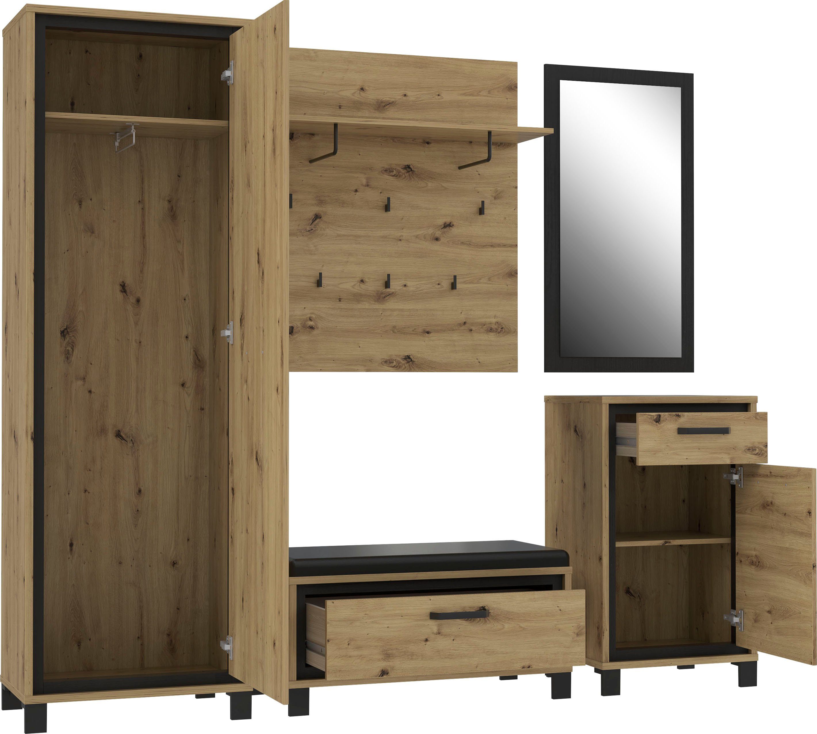 FORTE Garderobenschrank Trondheim Höhe ca. 198,5 cm – Bild 4 von 5