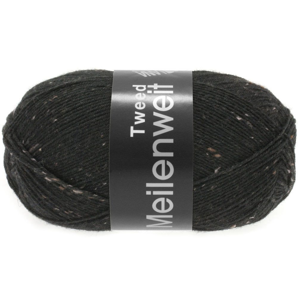 LANA GROSSA MEILENWEIT 100 g TWEED Häkelwolle, 420 m (ideal auch für Trachtensocken, Trachtenstutzen & Stulpen, 4-fach Sockenwolle gepunktet, mit Tweed-Noppen), 100 g