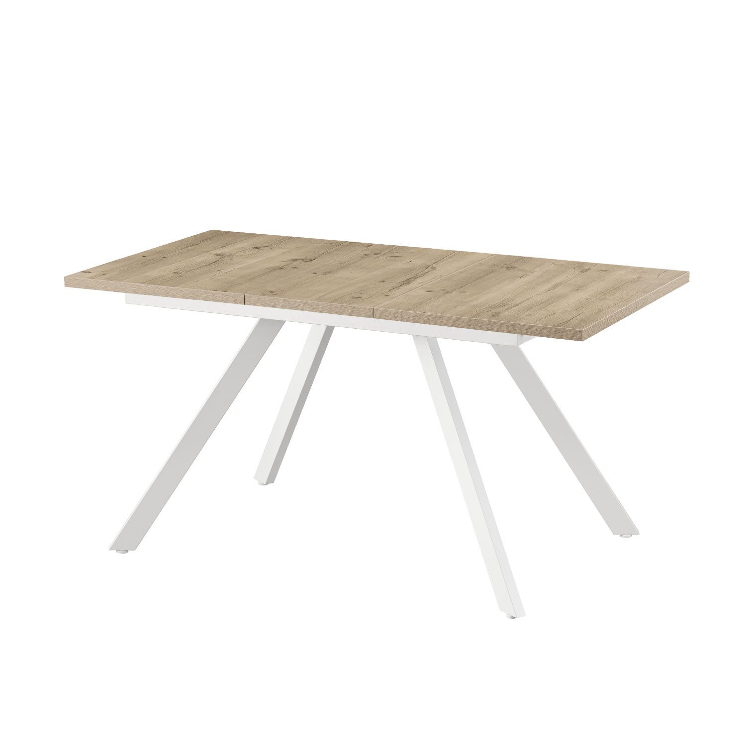 B&D home Esstisch LARS, Metallgestell schwarz oder weiß, ausziehbar 120-160cm, 4-6 Personen