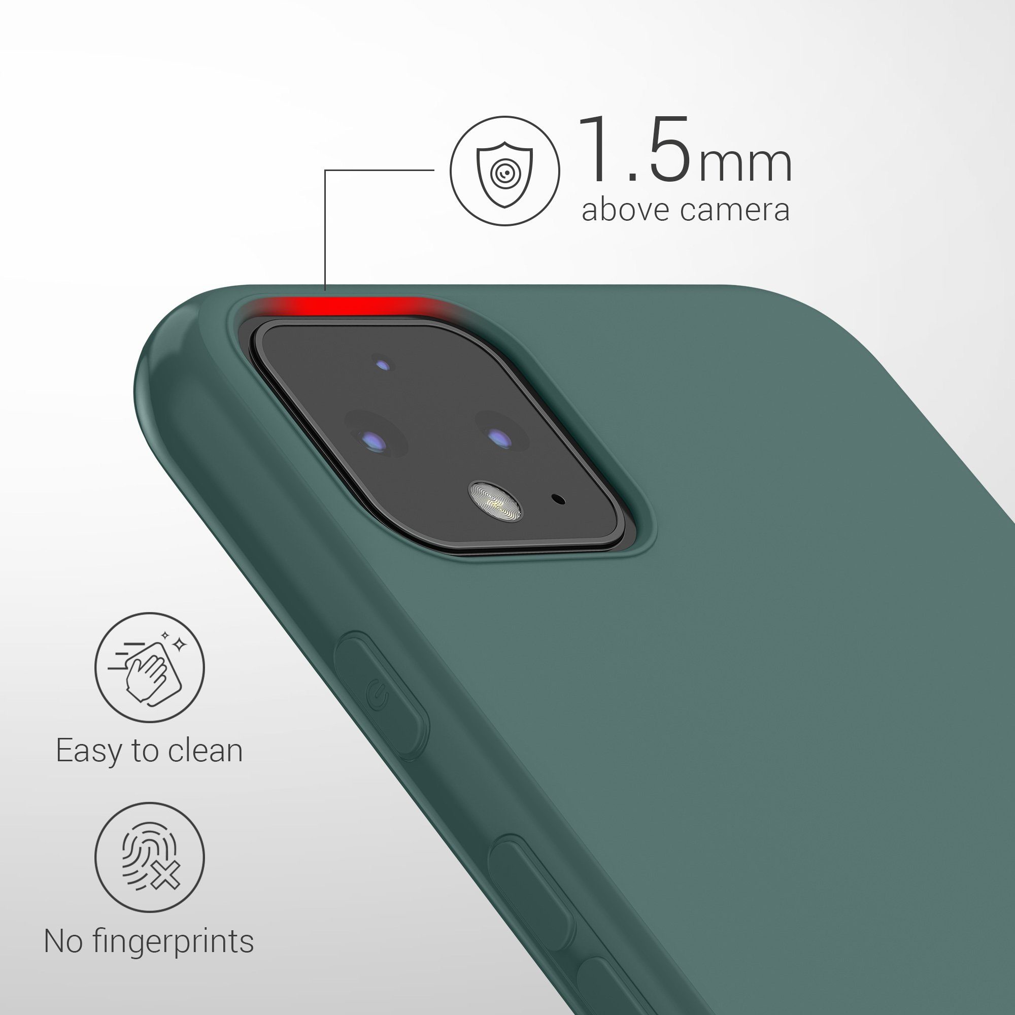 kwmobile Handyhülle Hülle für Google Pixel 4, Hülle Silikon - Soft Handyhülle - Handy Case Cover