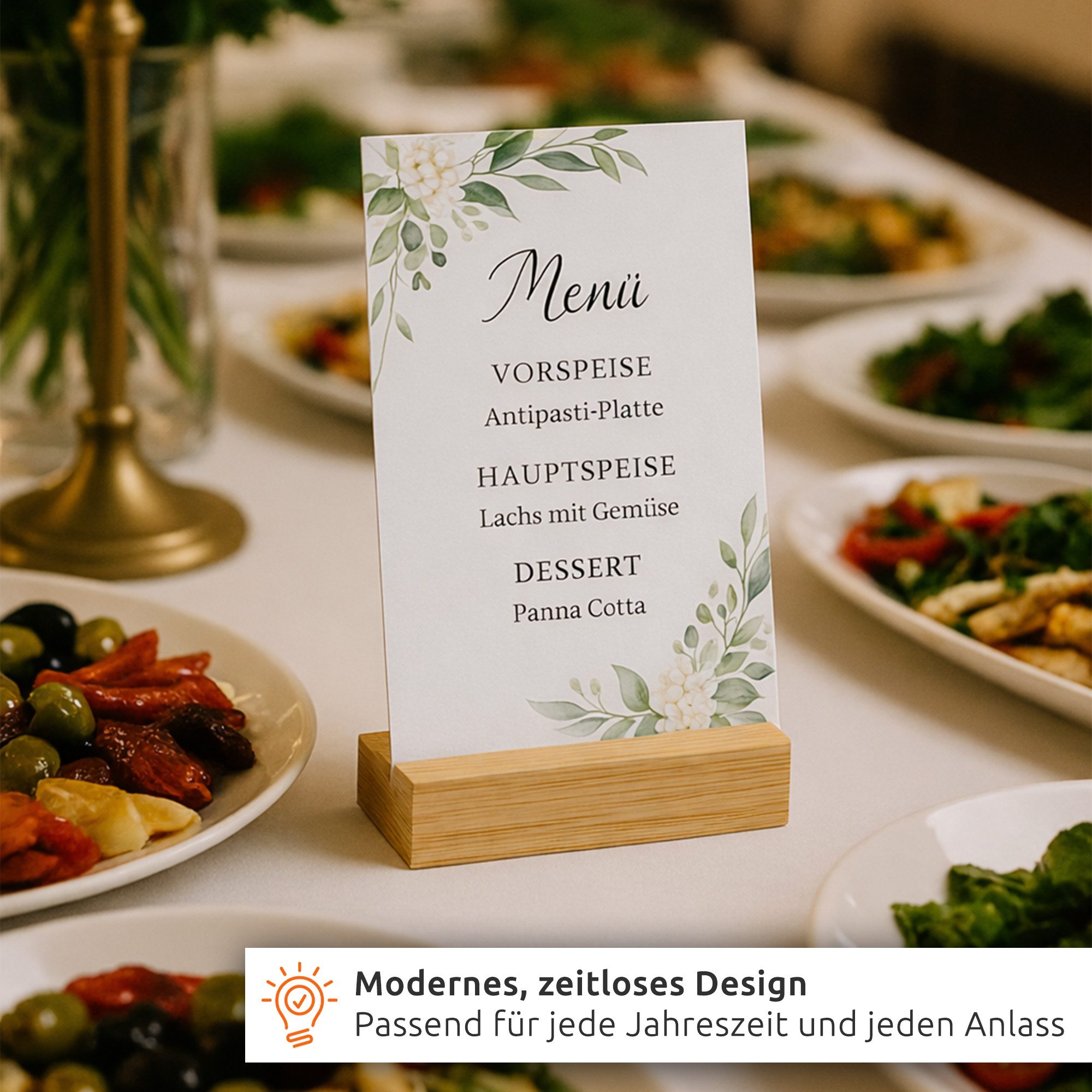 ECENCE Tischkartenhalter 20x Tischkartenhalter Tischnummern Hochzeit, Card, (20-tlg)