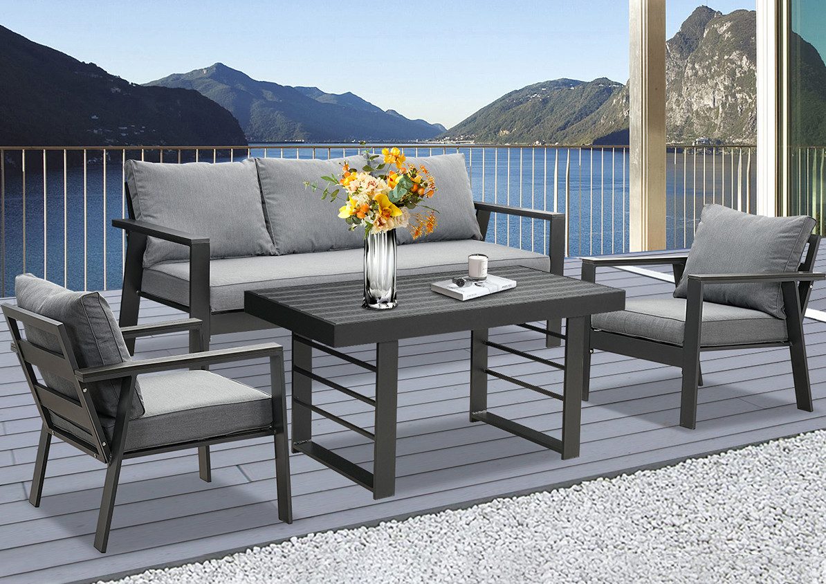MeXo GartenloungeSet Gartenmöbel Set Aluminum Lounge Möbel Outdoor