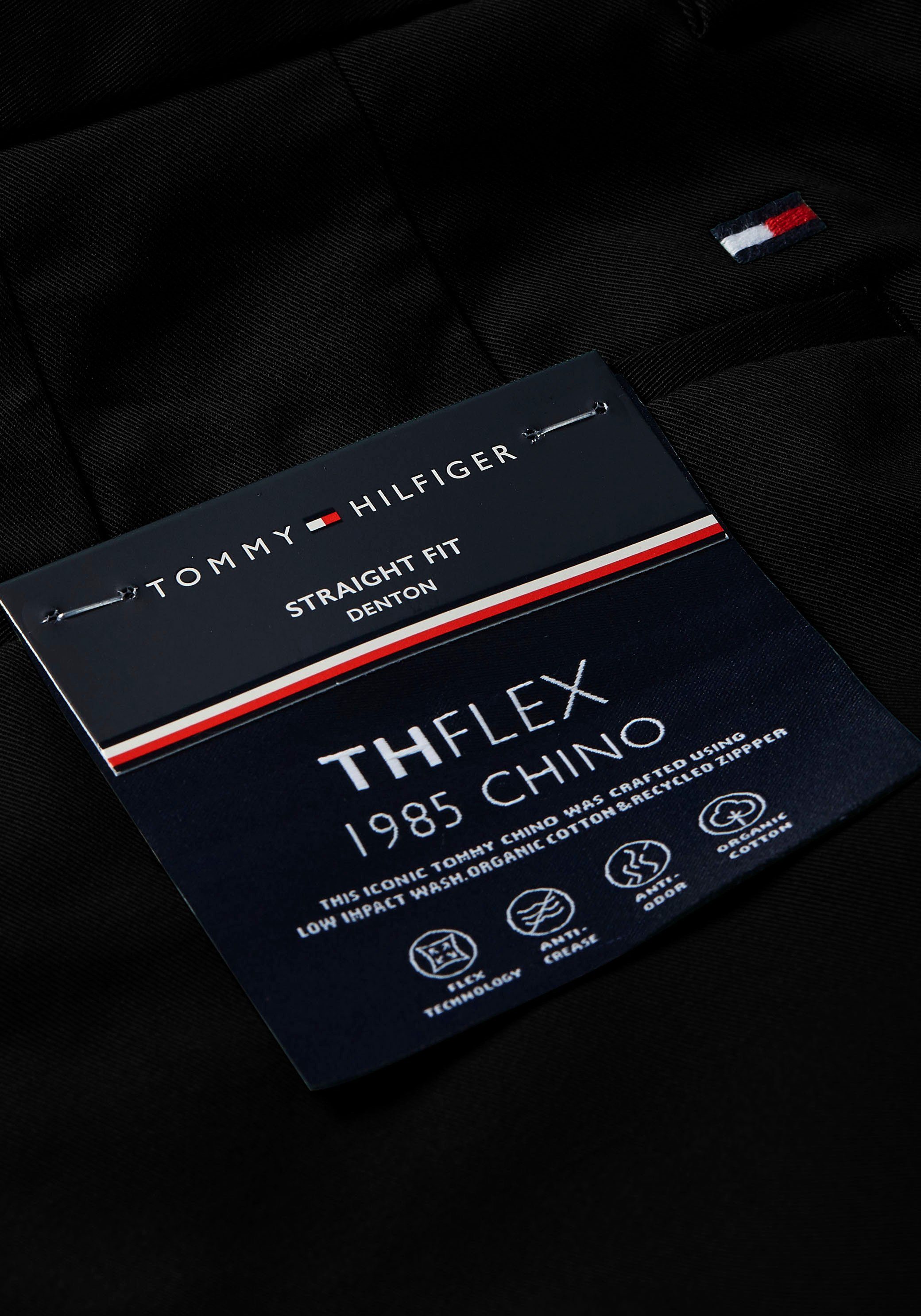 Tommy Hilfiger Chinohose inspiriert aus DENTON der 1985 COTTON 1985 schwarz PIMA Kollektion CHINO von