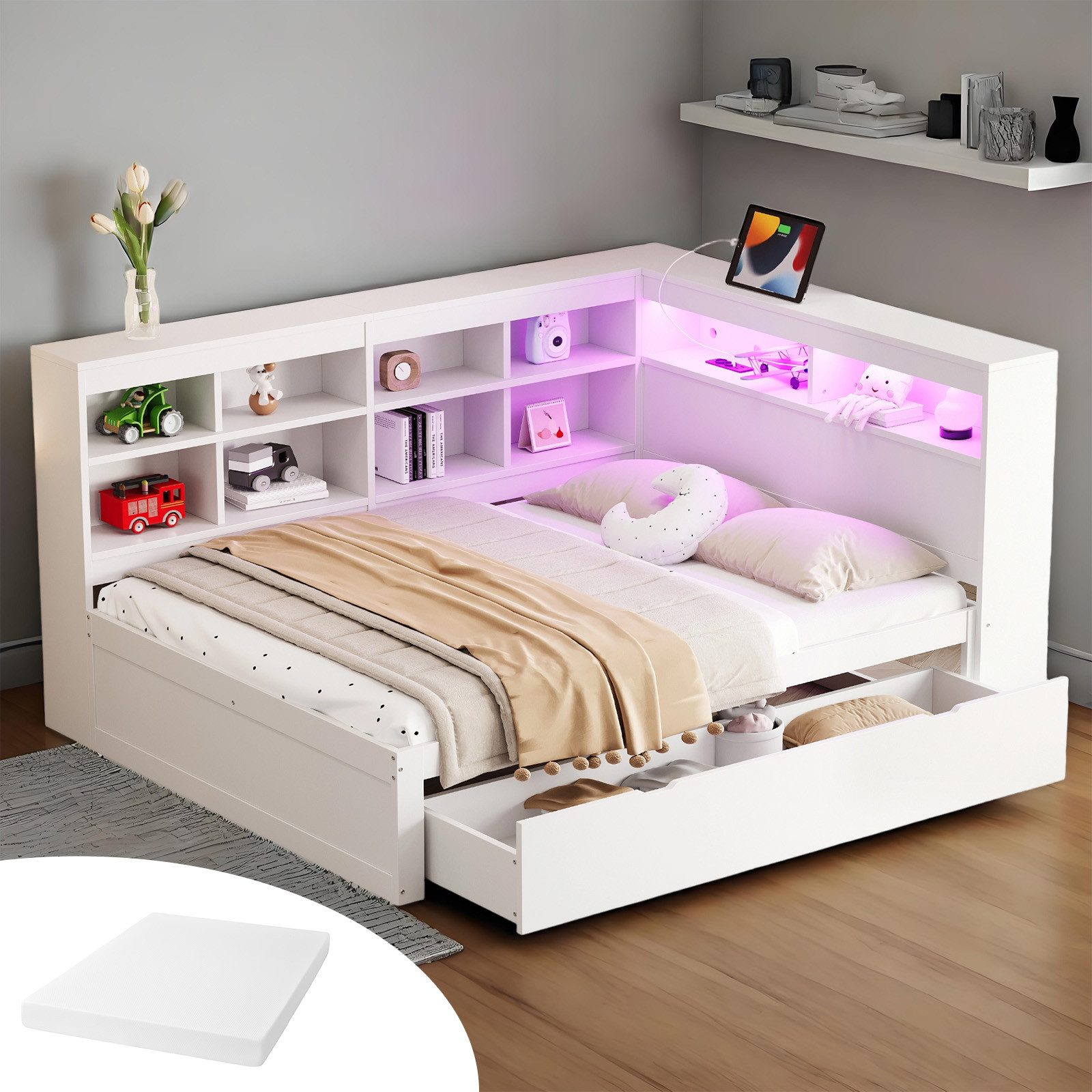 REDOM Stauraumbett Multifunktionales Schlafsofa Daybett Tagesbett günstig online kaufen