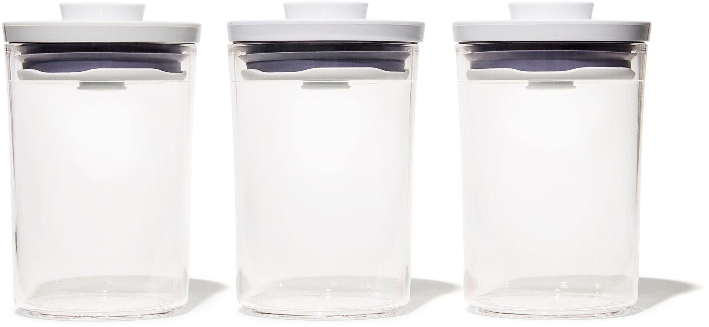 OXO Good Grips Vorratsdose RUNDER MINI-POP-BEHÄLTER, Kunststoff, (Set, 3-tlg), 0,6 L