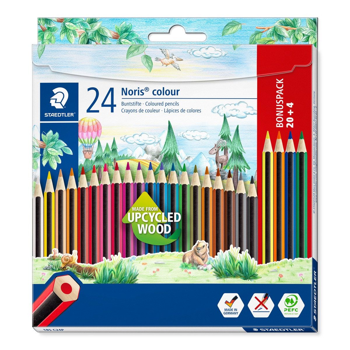 STAEDTLER Buntstift STAEDTLER Noris Buntstifte colour sechskant Bonuspack 24 Stück