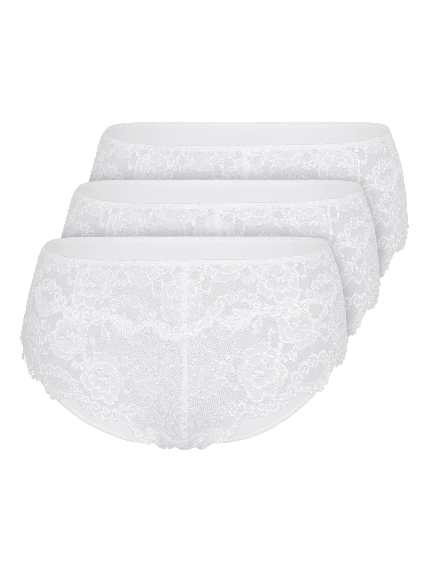 Sassa Panty Panty Classic Lace (Packung, 3-St) Blütenspitze mit Matt-Glanz-Effekt, Microfaser