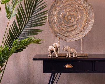 Cosy Home Ideas Tierfigur Dekofiguren 2er Set Elefanten gold glitzernd Resin (Set, 2-er Set), Figuren aus Resin, gold farbig