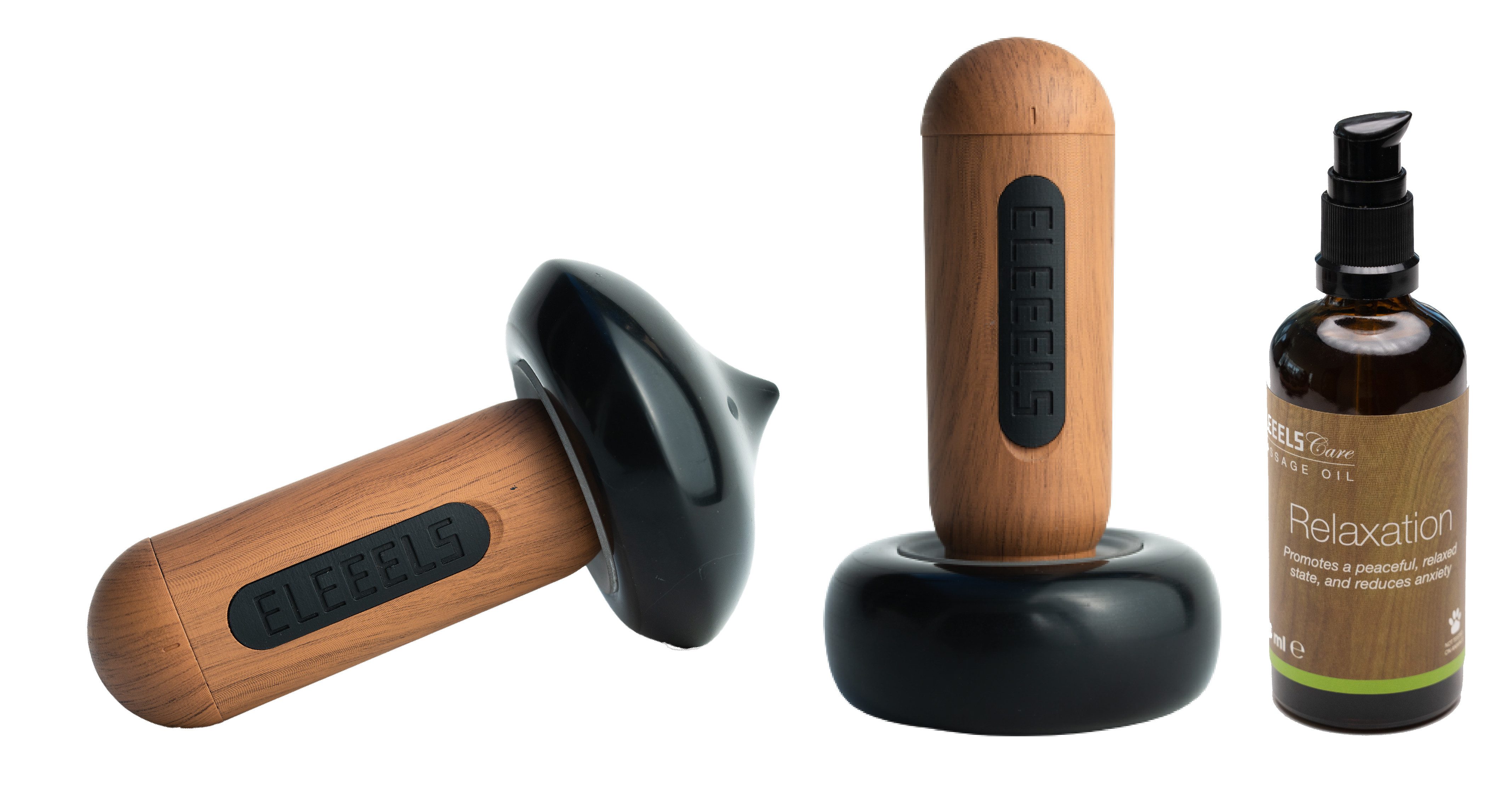 ELEEELS Massagegerät ELEEELS S2 Hot Stone Massage Wand Collection, 1-tlg., 7 Massagetechniken, aus natürlichem Bian-Stein gefertigt