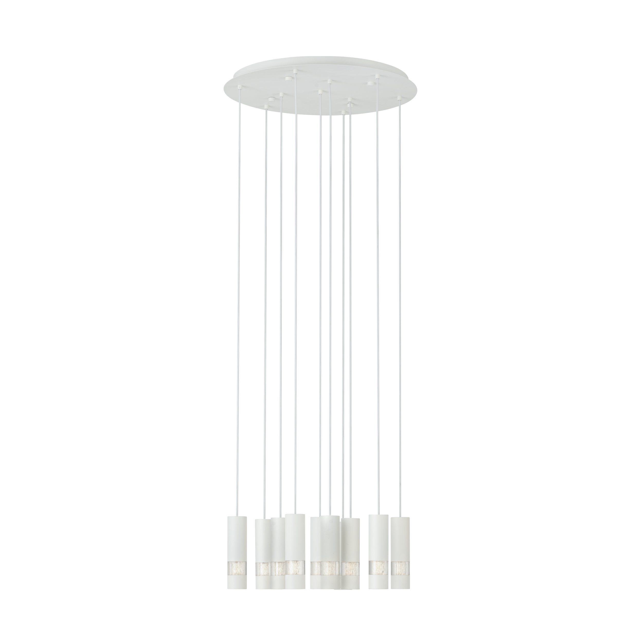 EGLO LED-Hängeleuchte Bernabeta, Leuchtmittel inklusive, LED Pendelleuchte Ø58cm Metall weiß 4000lm - Bernabeta