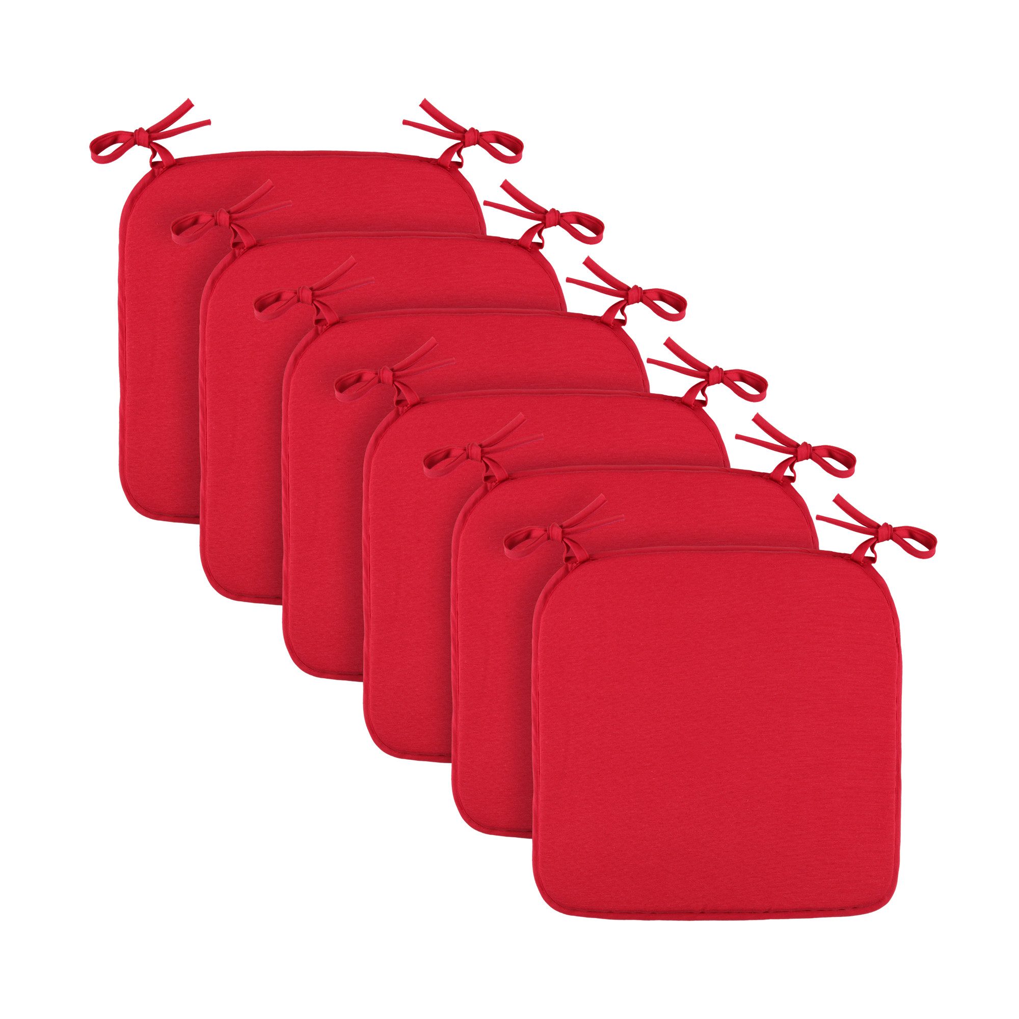 Bestlivings Stuhlkissen mit Haltebändern Canvas, 38x38cm, robust, Mischgewebe, Indoor & Outdoor