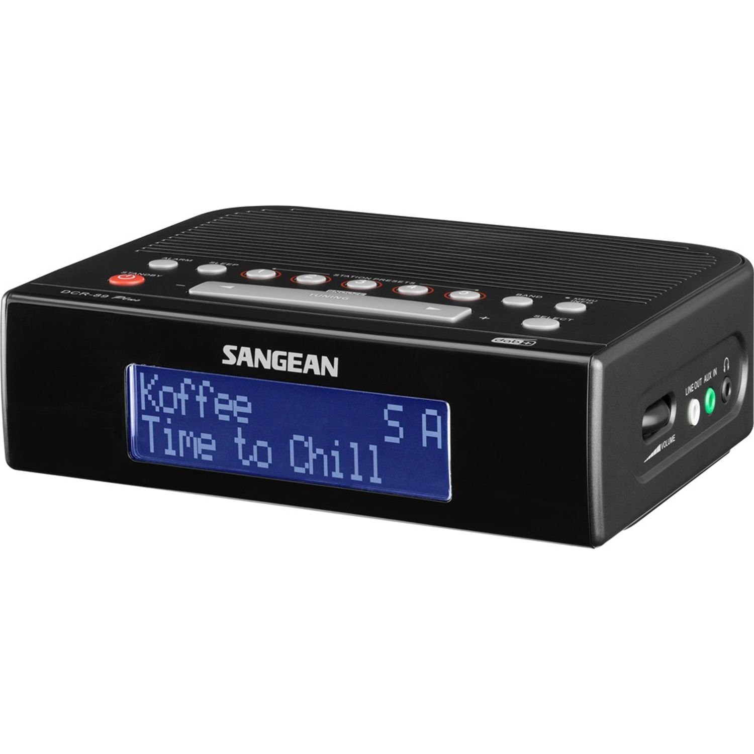 Sangean DCR-89+ dab+/FM-RDS Digitalradio Uhrenradio (DAB) schwarz (DAB) Digitales