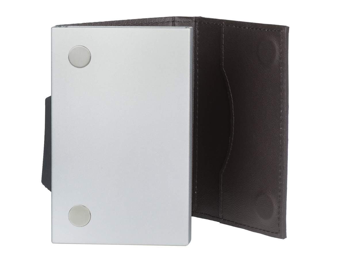 Schutz Kartenetui mit croco-silver Kartenbörse, RFID Kartenetui Alucase Ögon Minibörse, Cascade,