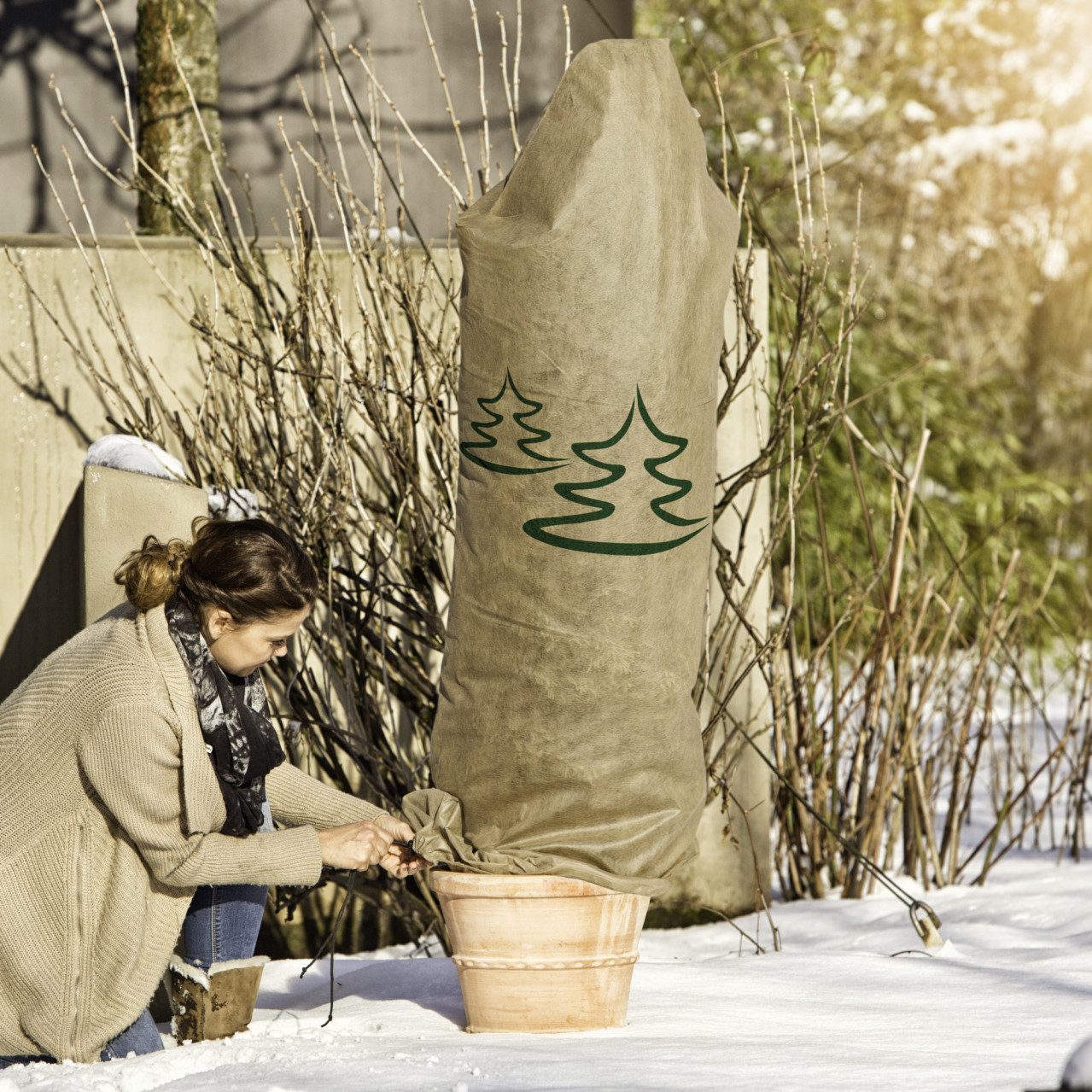 Windhager Wintervlies windhager Deko-Haube Protect L 0,6 x 1,8 m, beige