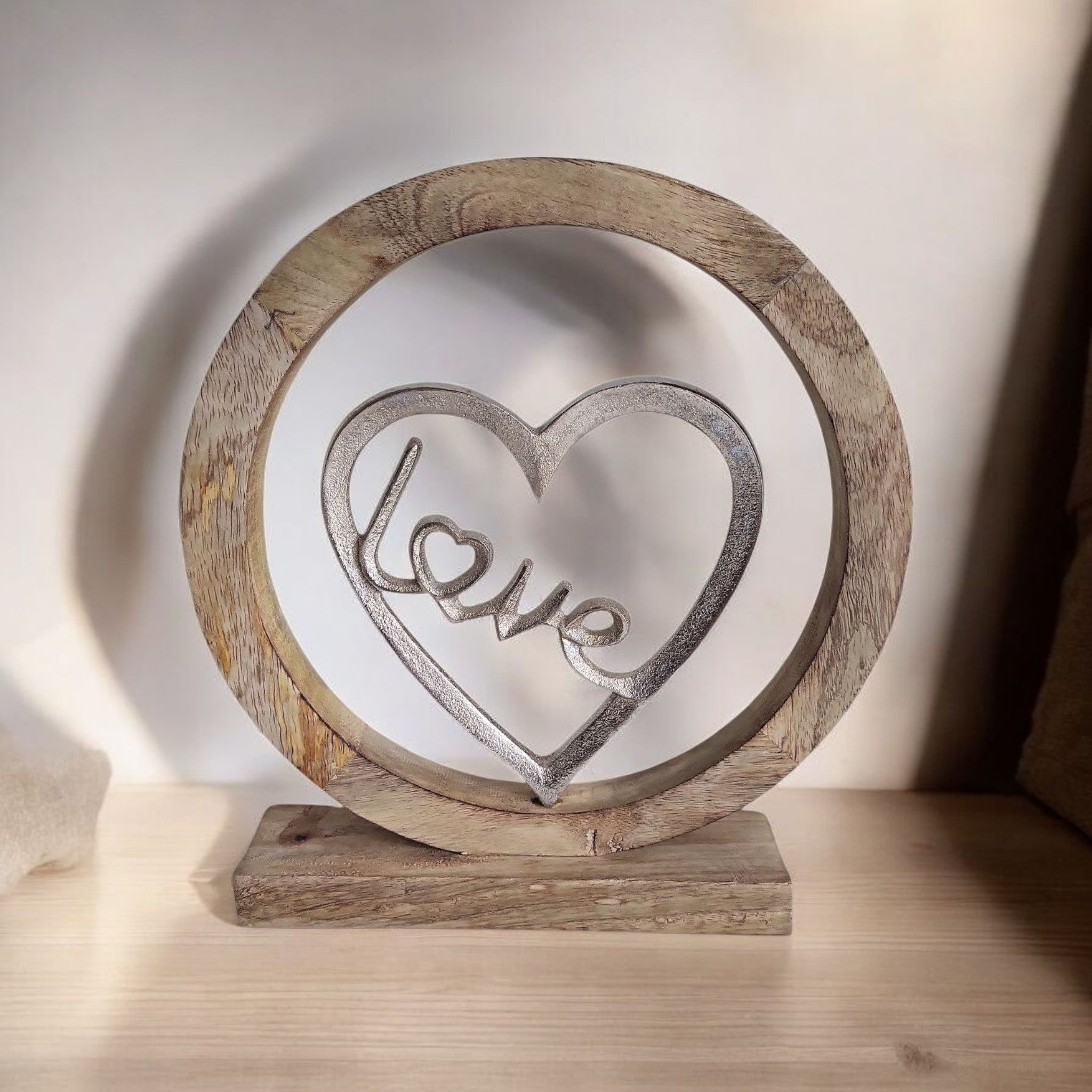 Preis-Shop24 Dekofigur Deko Ring mit Herz "Love"