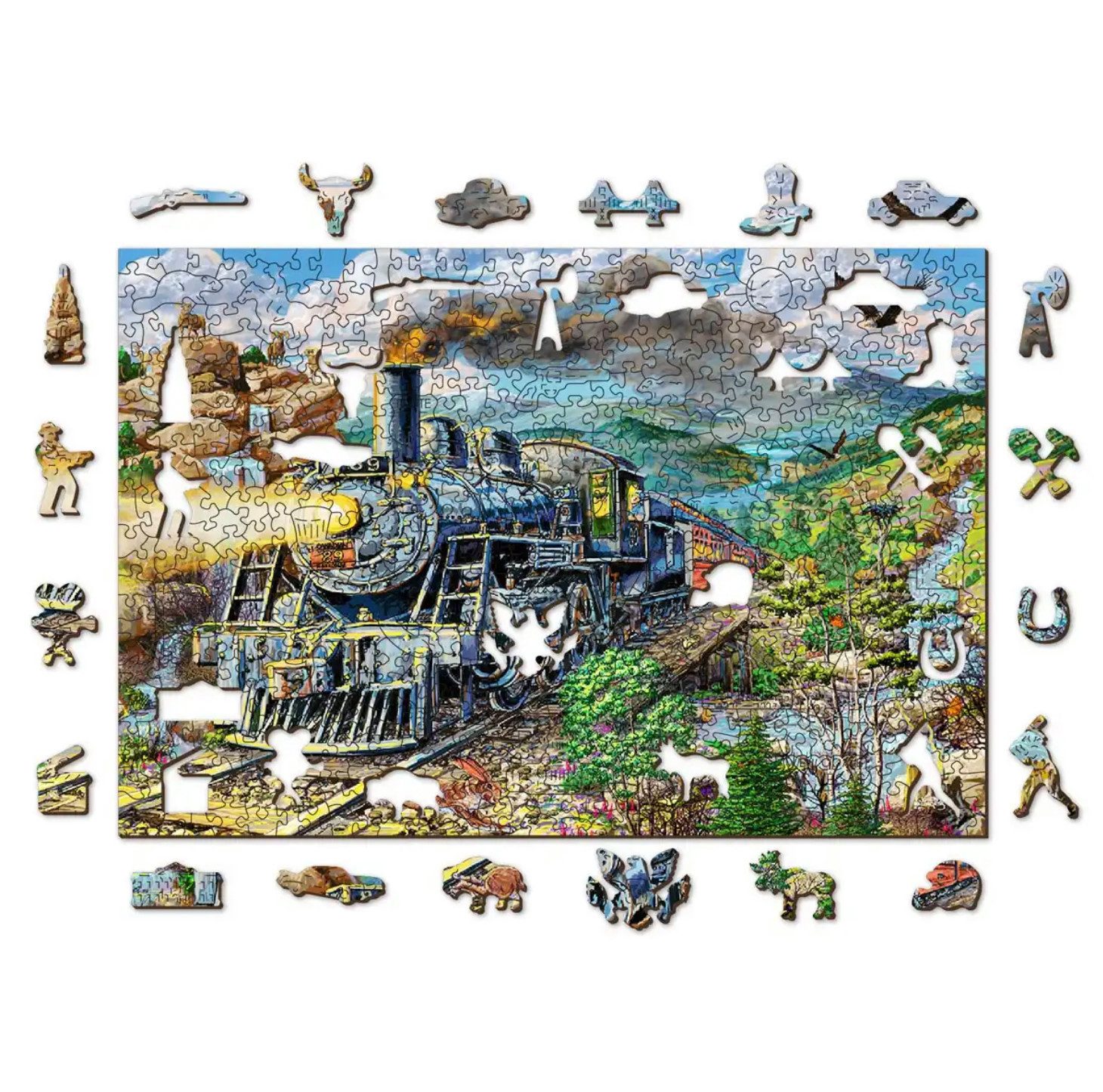 Wooden City Puzzle Holzpuzzle Railway 500 günstig online kaufen