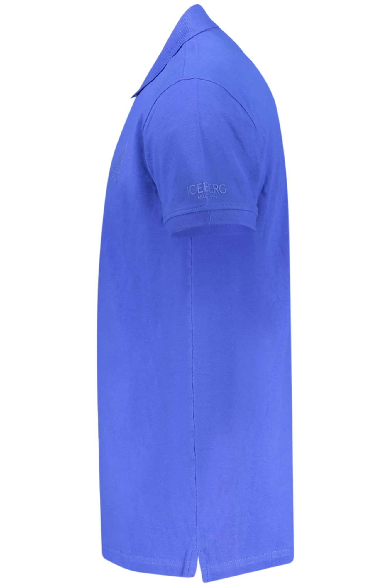 ICEBERG Poloshirt Kurzarm Herren Polo Blau mit Dreieck & Relieflogo -