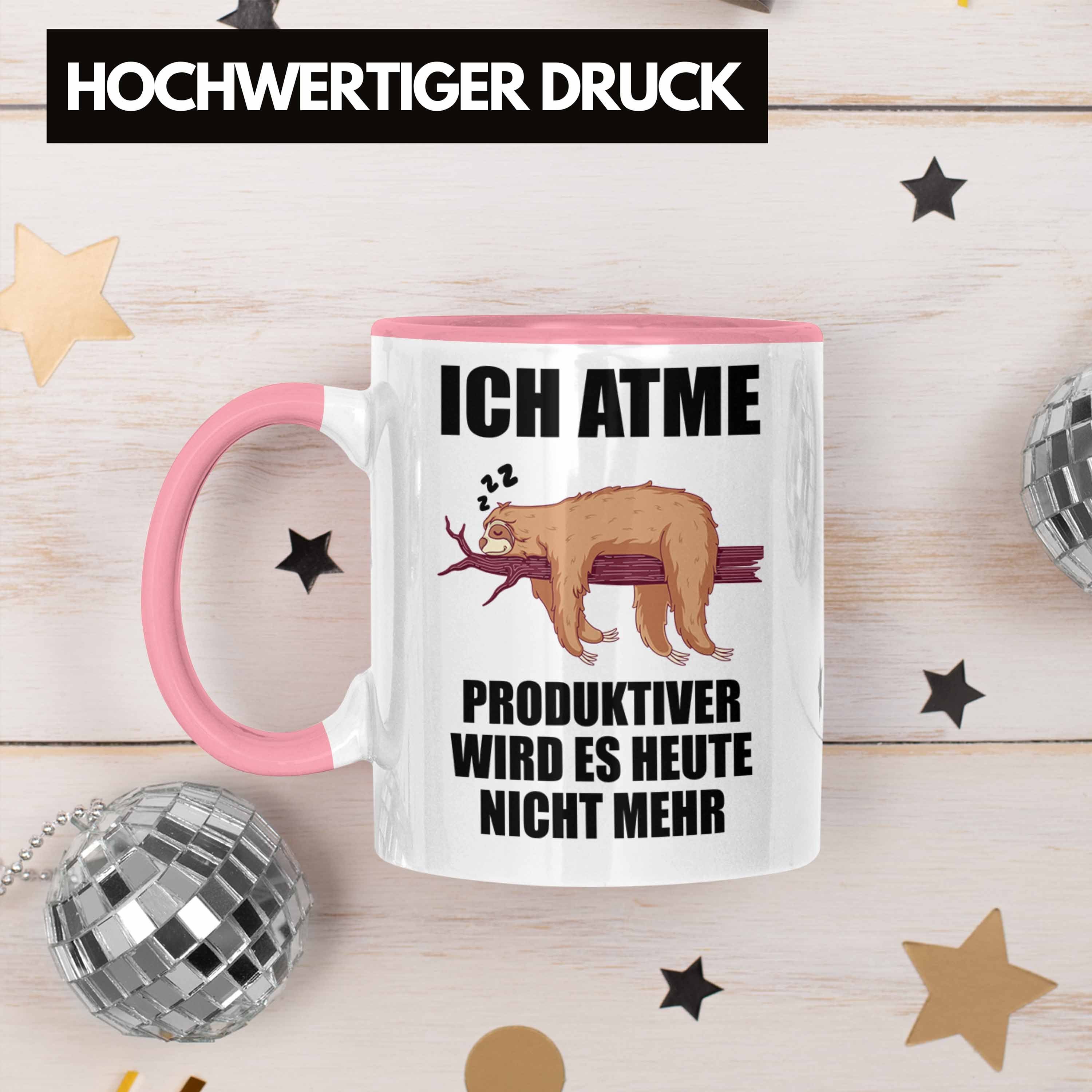 Tasse Geschenk Lustiger Trendation Faultier Mitarbeiter Arbeitskollge Trendation Tasse Rosa Faultier Spruch -