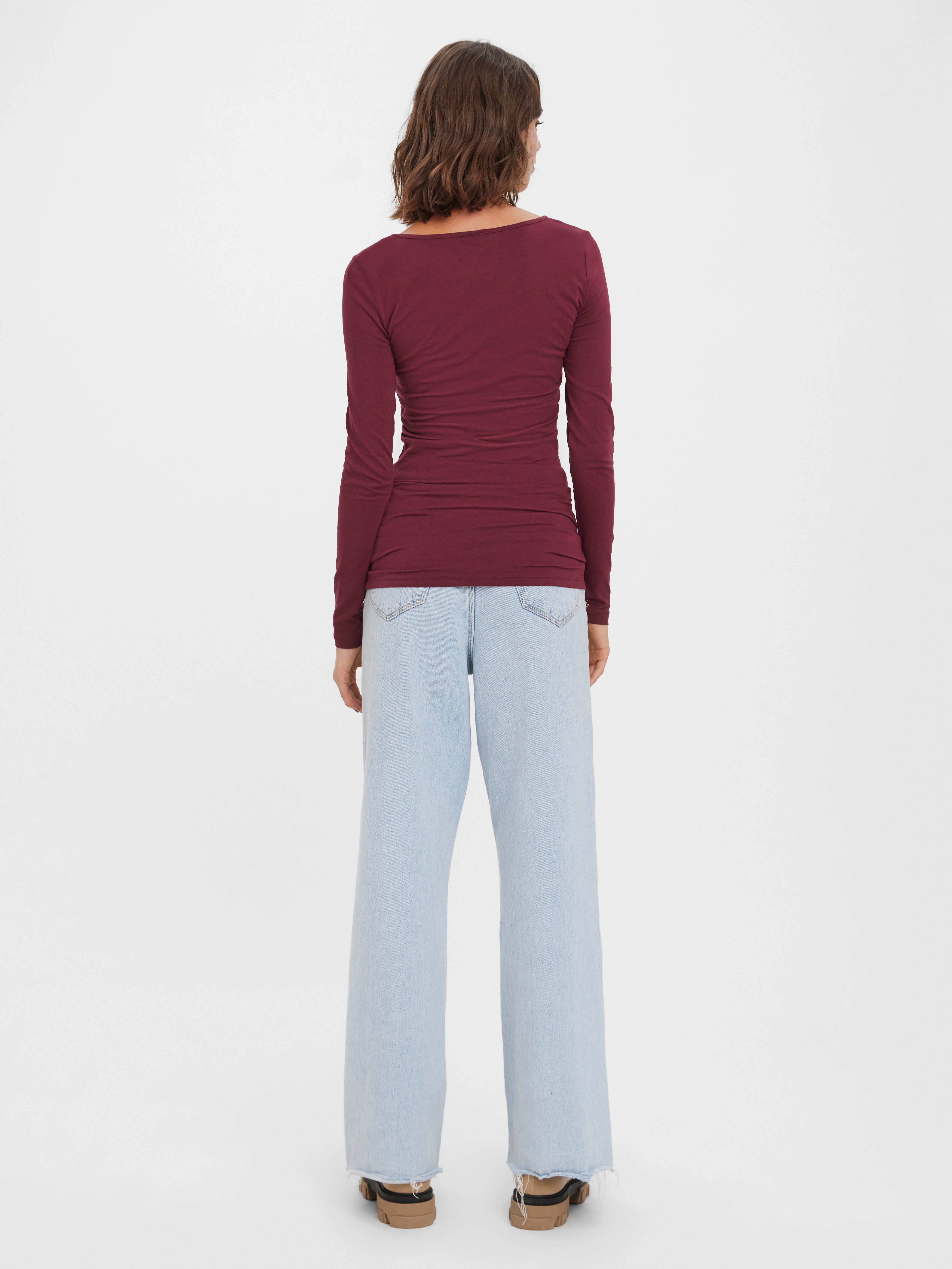 Vero Moda Langarmshirt VMMAXI MY LS SOFT LONG U-NECK NOOS Baumwollmischung, regular fit – Bild 5 von 5
