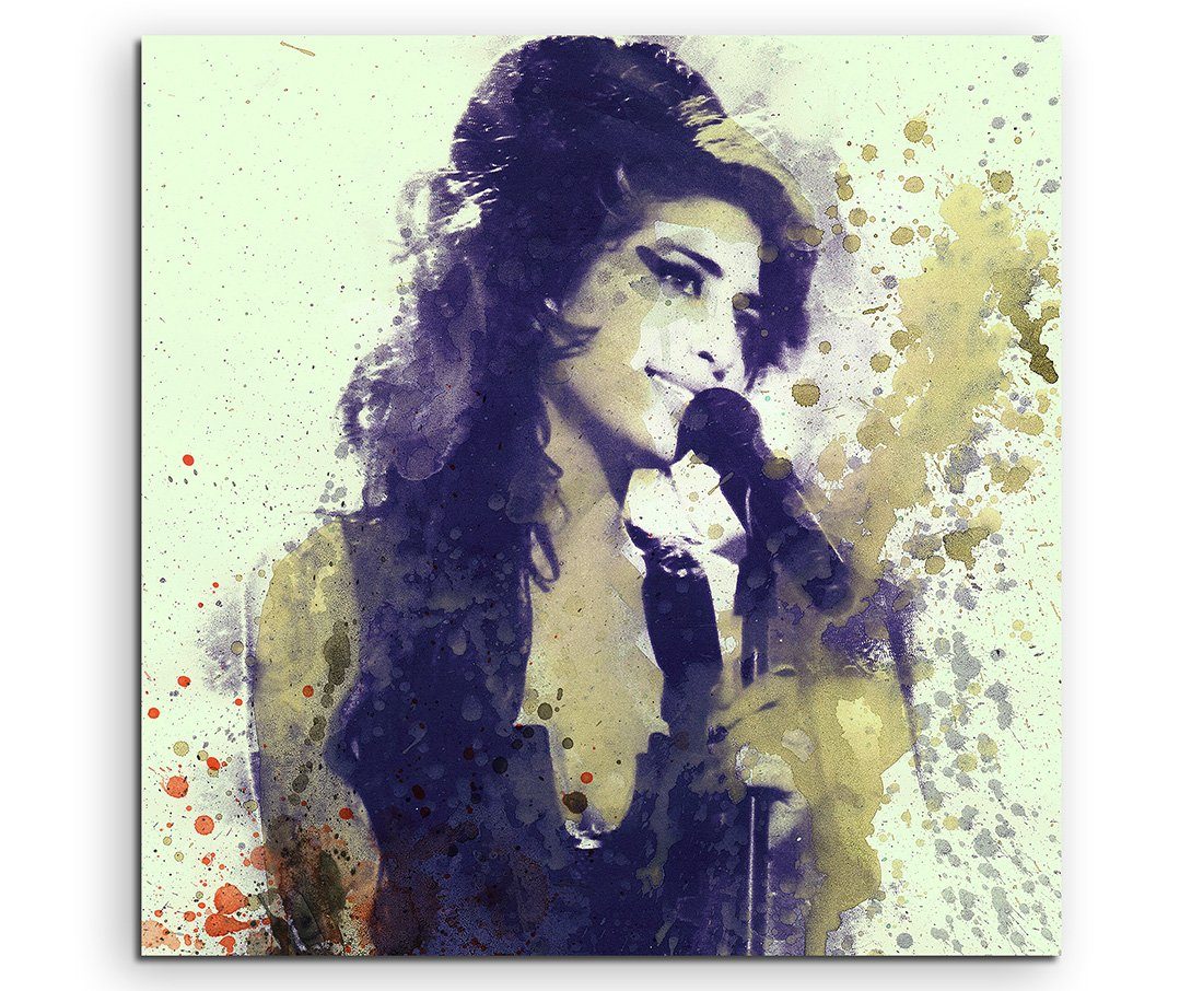 Sinus Art Leinwandbild Amy Winehouse III 60x60cm Aquarell Art Leinwandbild günstig online kaufen