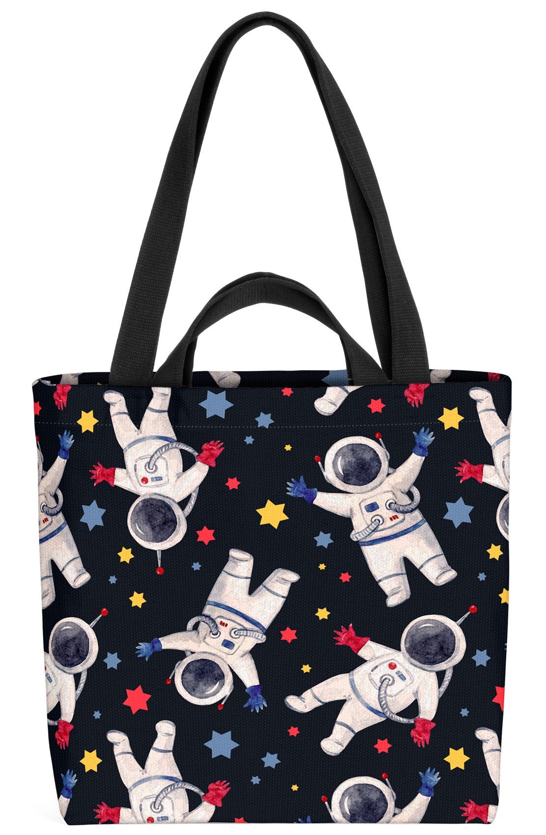 (1-tlg), al Kinderzimmer Weltall VOID Rakete Kinder Spielzeug Henkeltasche Astronaut Sterne Bunt