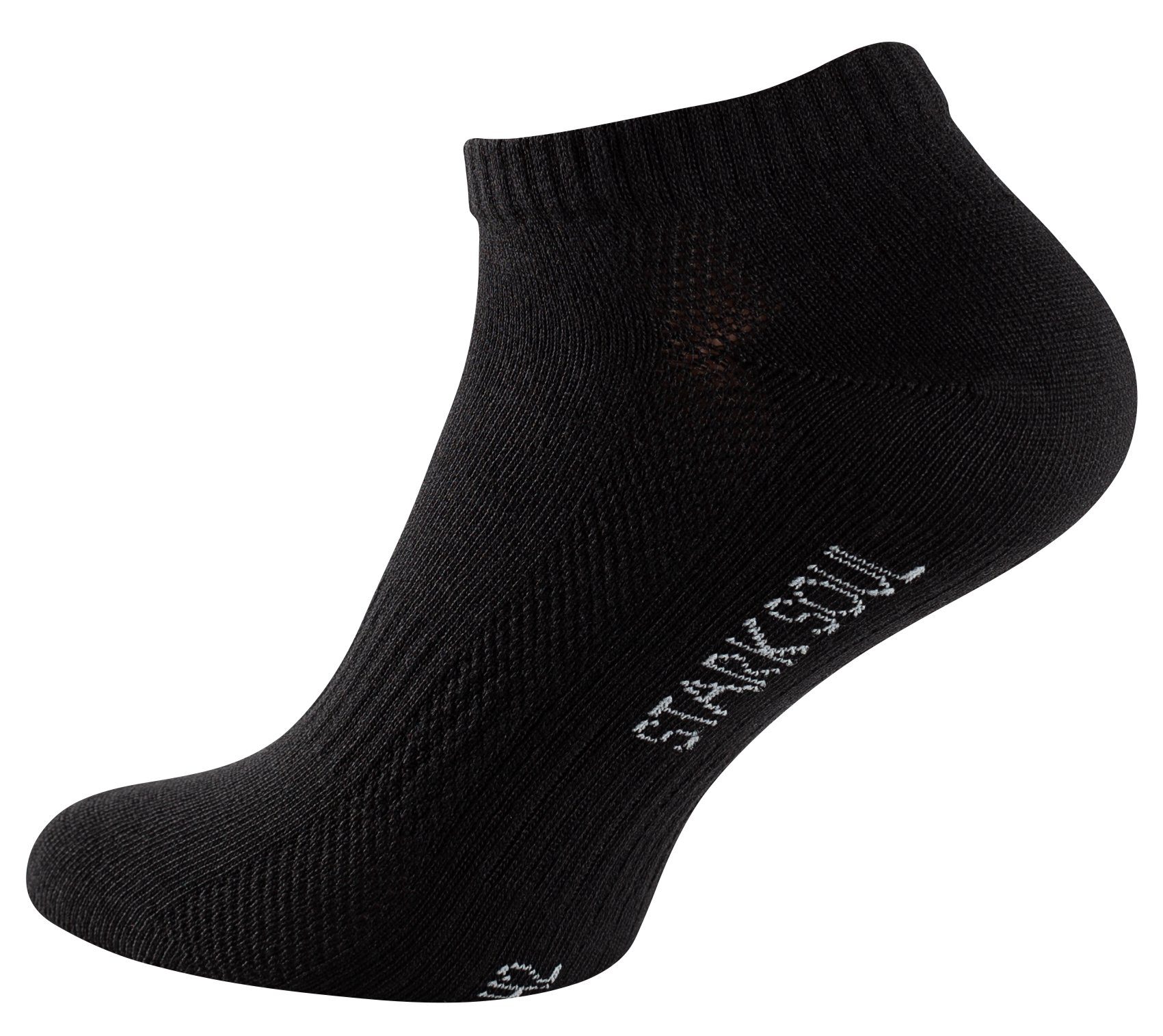 Stark Soul® Sneakersocken Sneaker Socken Paar Mesh Premium Qualität, Schwarz Baumwolle, 6 Damen für gekämmte Unisex Herren &