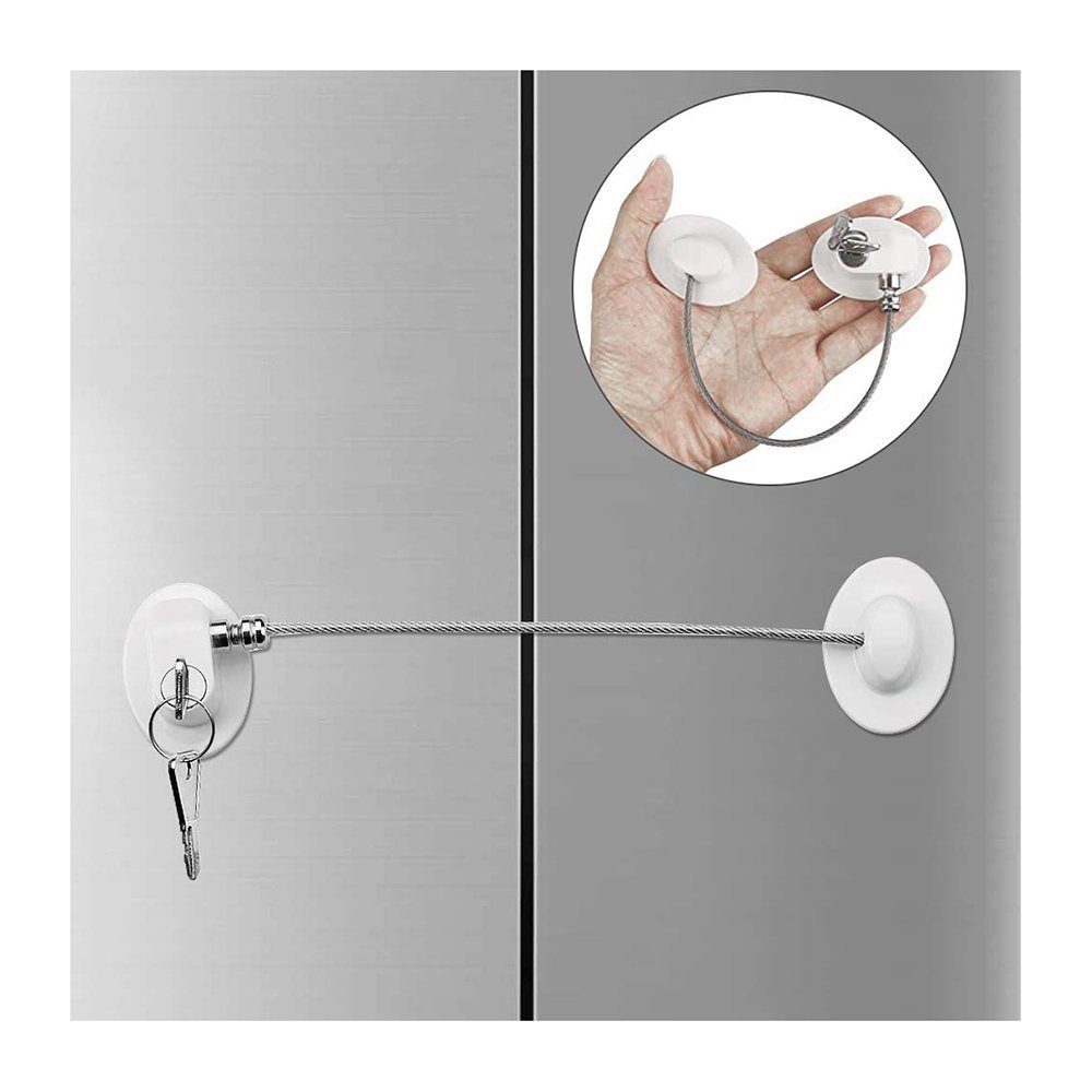 TUABUR Türschlossantrieb Kindersicherung für den mit Kühlschrank Schlüssel
