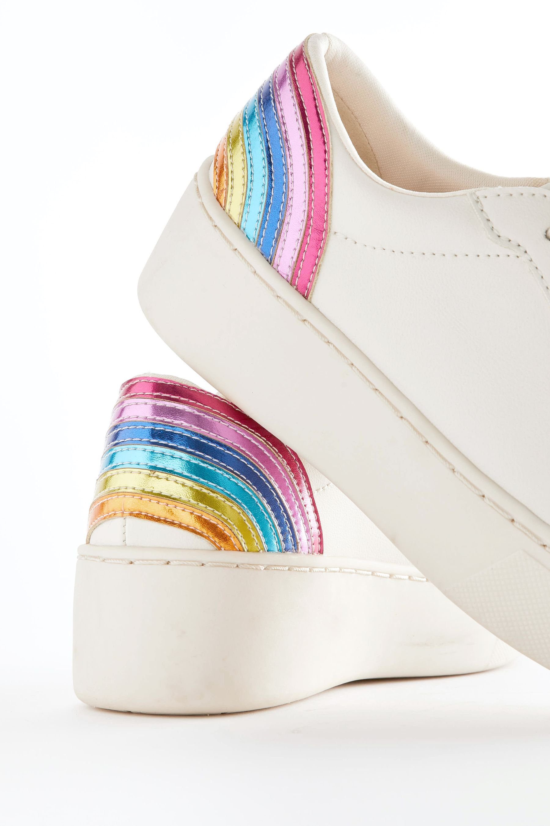 Sneaker mit White Next Sneaker Kompakte (1-tlg) Rainbow Keilabsatz