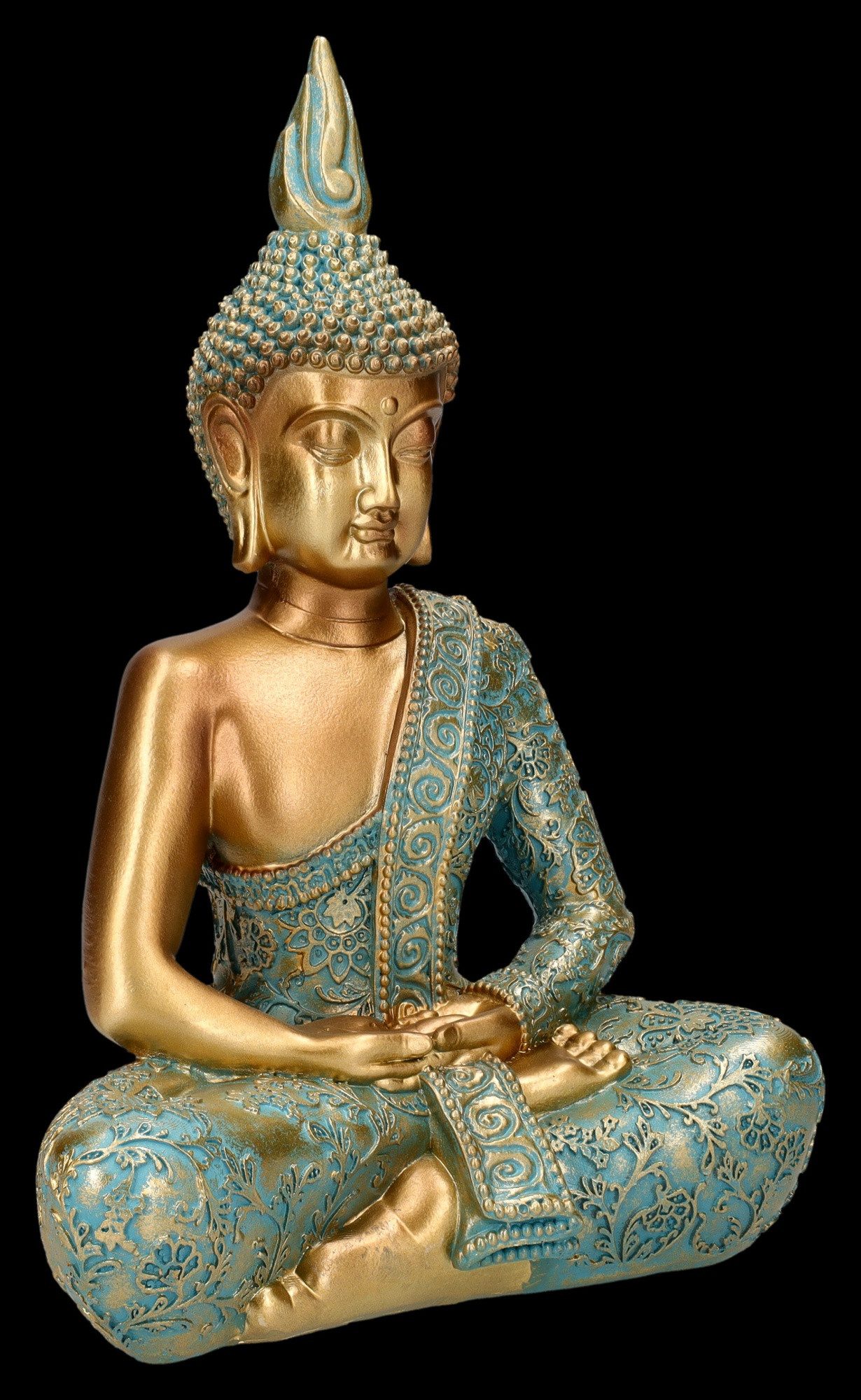 Figuren Shop GmbH Dekofigur Buddha Figur - Mint grün klein - Mythologie Fan günstig online kaufen