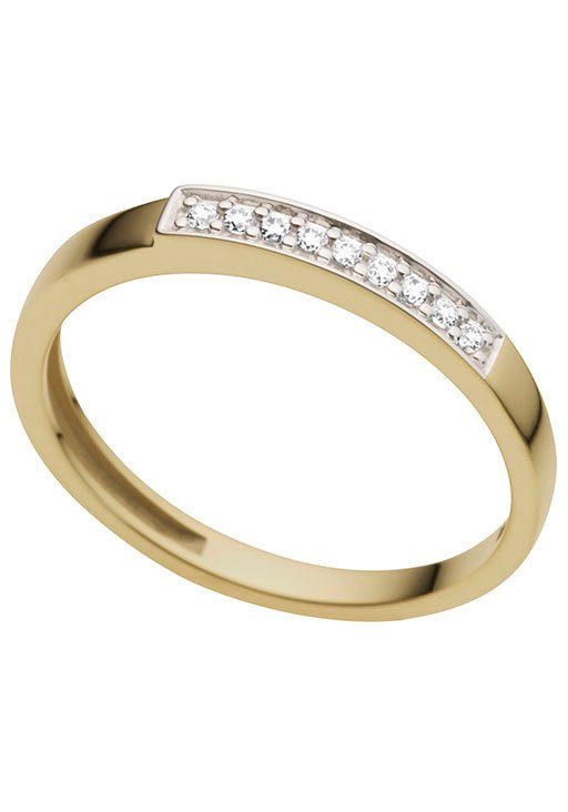 Firetti Diamantring Schmuck Geschenk Gold 333 Damenring Goldring Diamant, zu Kleid, Shirt, Jeans, Sneaker! Anlass Geburtstag Weihnachten