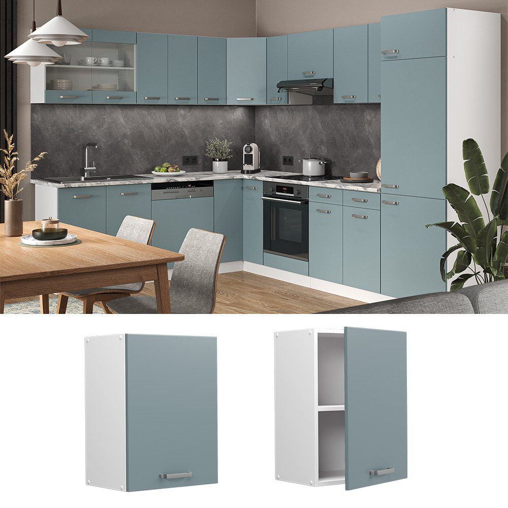 Vicco Hängeschrank R-Line, Blau-Grau/Weiß, 45 cm günstig online kaufen