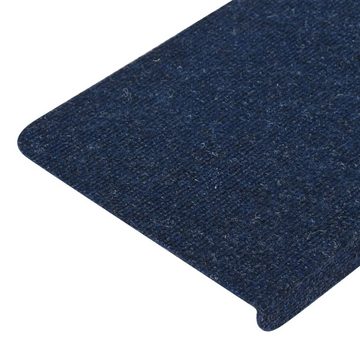 Teppich Stufenmatten Selbstklebend 15 Stk 65x28 cm Blau Stufenteppich, vidaXL, Höhe: 3 mm