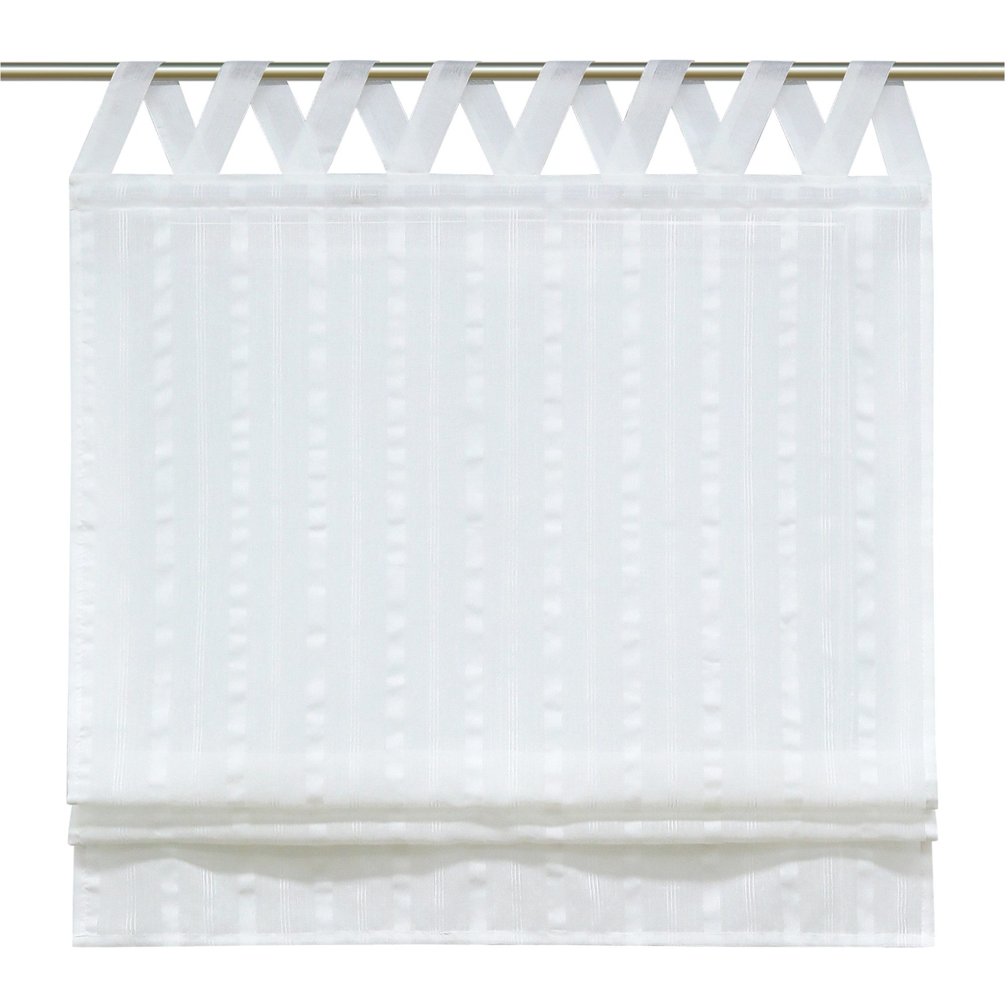 Joyswahl Raffrollo Mila, mit Schlaufen, Streifen Bändchenrollo Schals Fenst günstig online kaufen