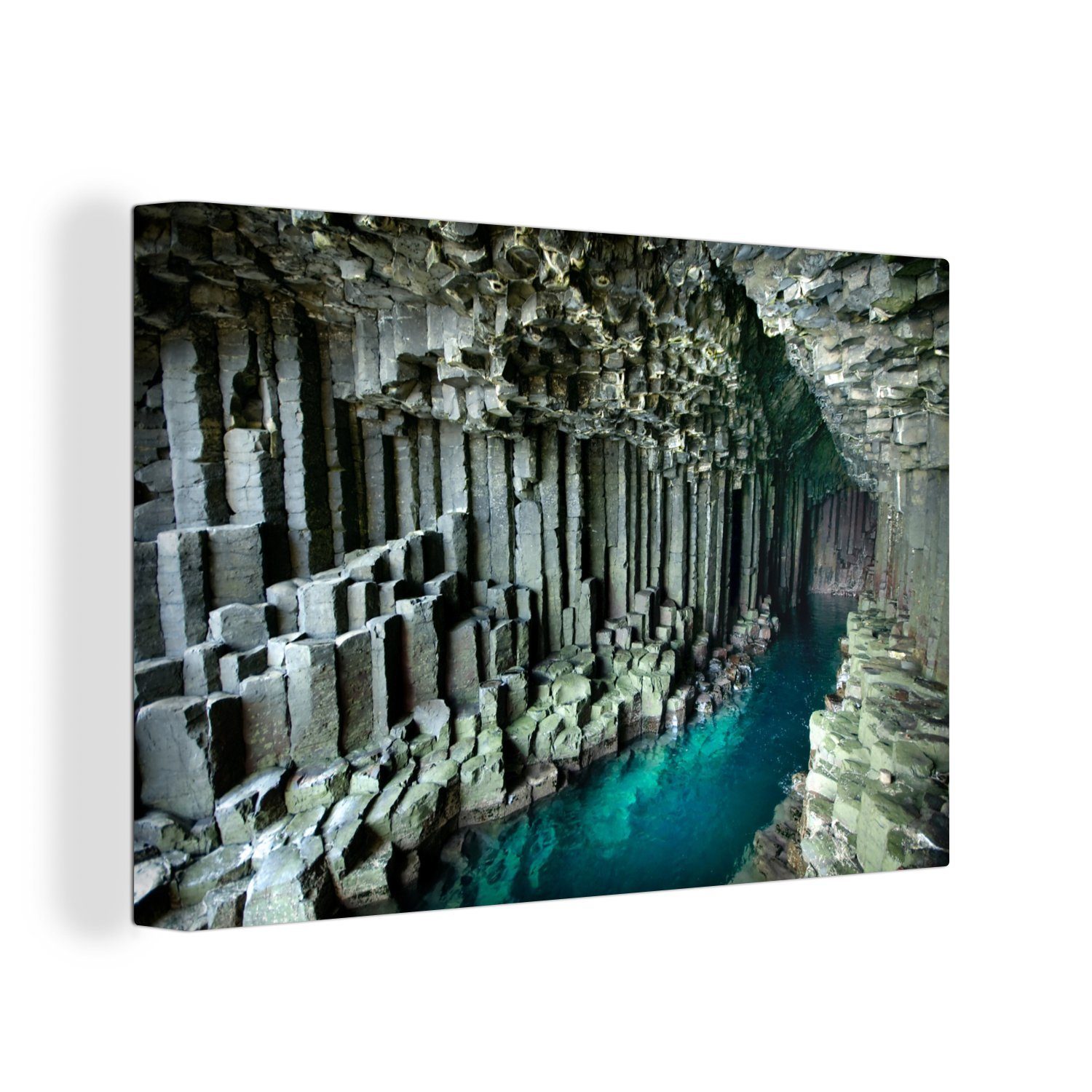 OneMillionCanvasses® Leinwandbild Fingal's Cave auf der schottischen Insel Staffa, (1 St), Wandbild Leinwandbilder, Aufhängefertig, Wanddeko, 30x20 cm