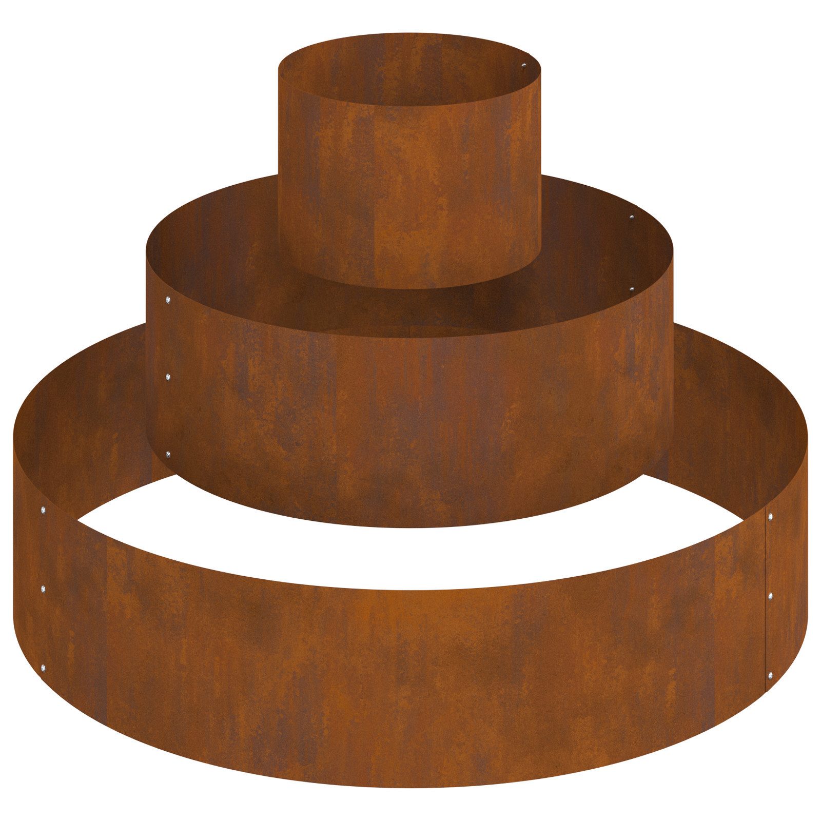 vidaXL Blumentopf Metallpflanzgefäß Verwitterter Stahl Groß günstig online kaufen