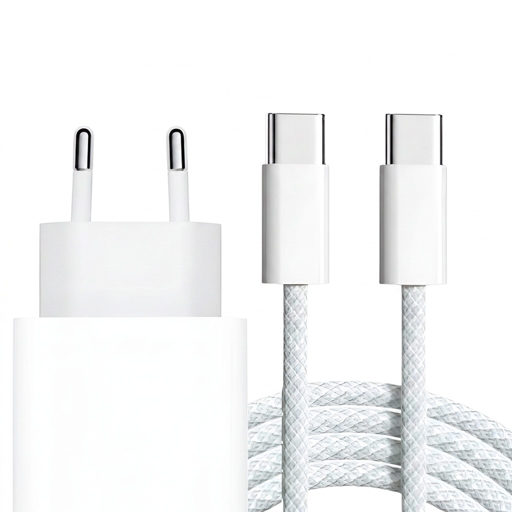 Futurea Ladeset für iPhone Ladekabel USB-C Kabel für iPhone 15 16 17 Pro Max Smartphone-Ladegerät (3000 mA, Set, Komplett Ladeset mit Stecker und Kabel, Unterstützt Fast Charging für Apple Samsung Galaxy Google Pixel)
